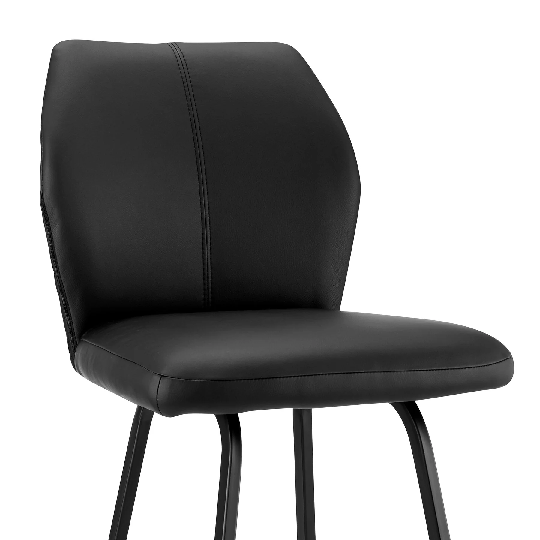 Tandy Black Faux Leather and Black Metal 26" Counter Stool - Image 6