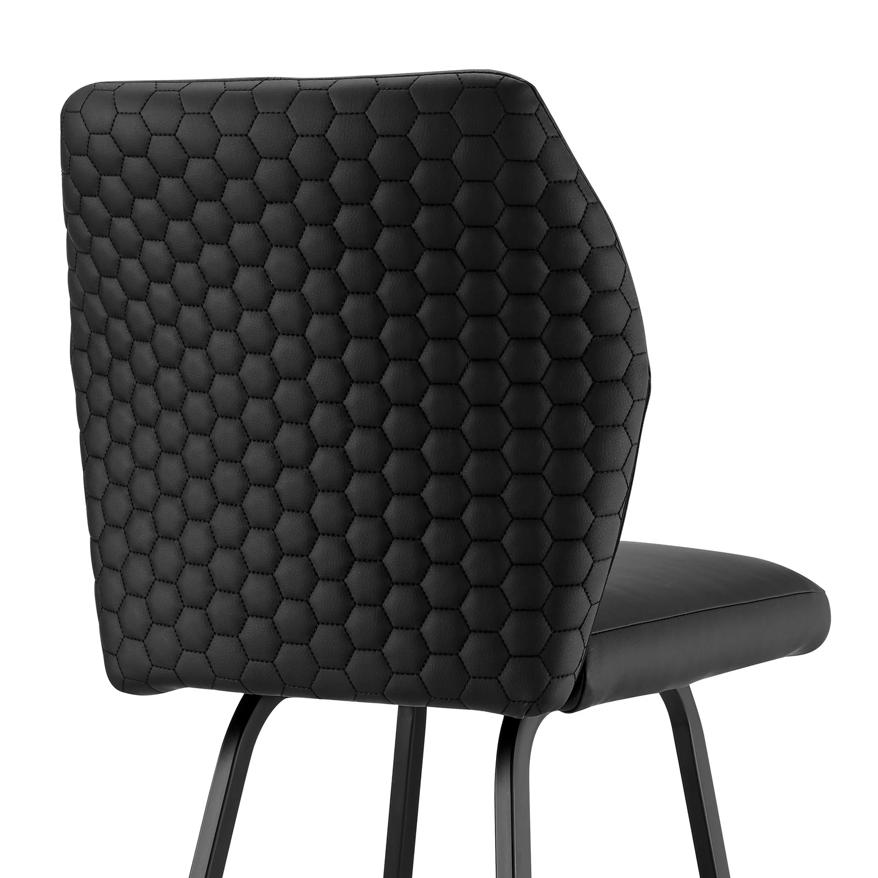Tandy Black Faux Leather and Black Metal 26" Counter Stool - Image 7