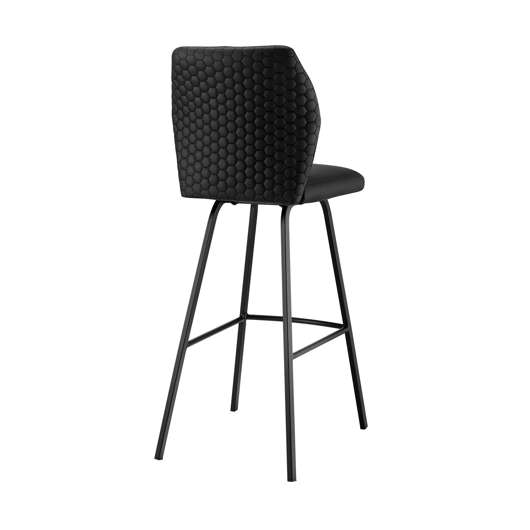 Tandy Black Faux Leather and Black Metal 30" Bar Stool - Image 4