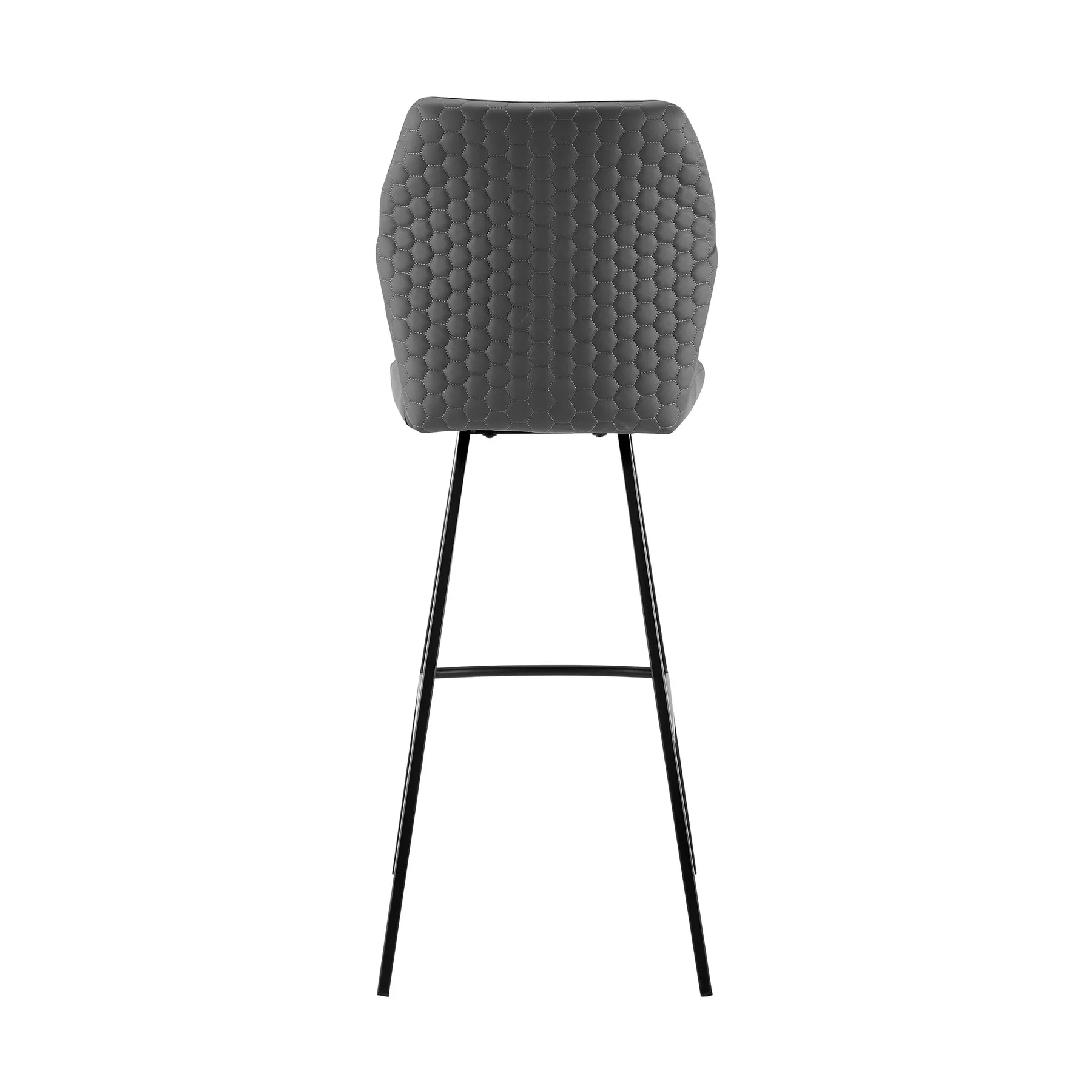 Tandy Gray Faux Leather and Black Metal 26" Counter Stool - Image 5