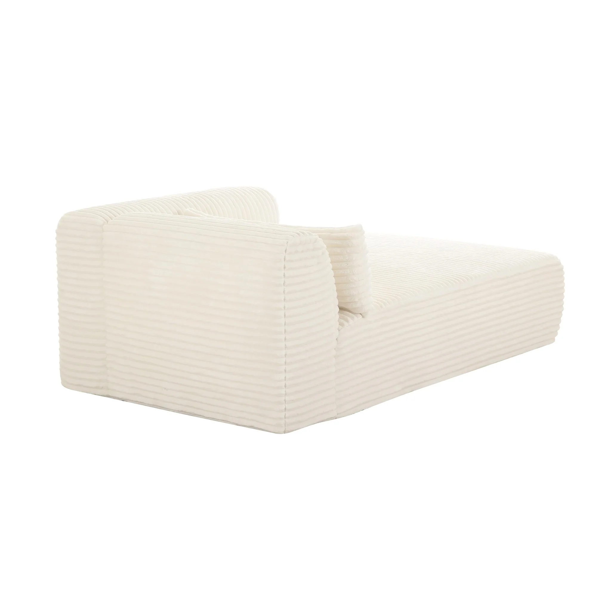 Tarra Fluffy Oversized Cream Corduroy Modular RAF Chaise - Image 4