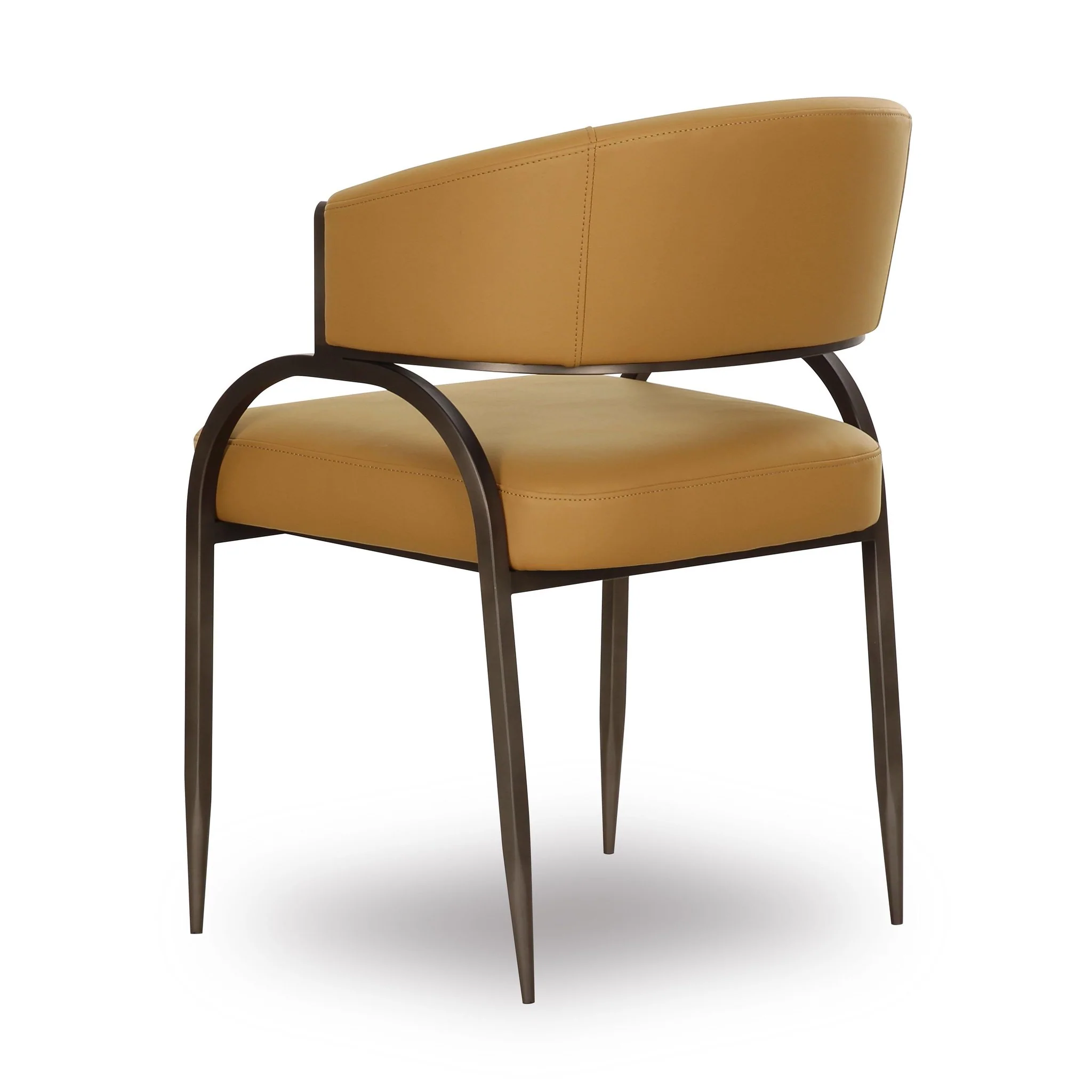 Tatum Tan Performance Vegan Leather Dining Chair - Image 4