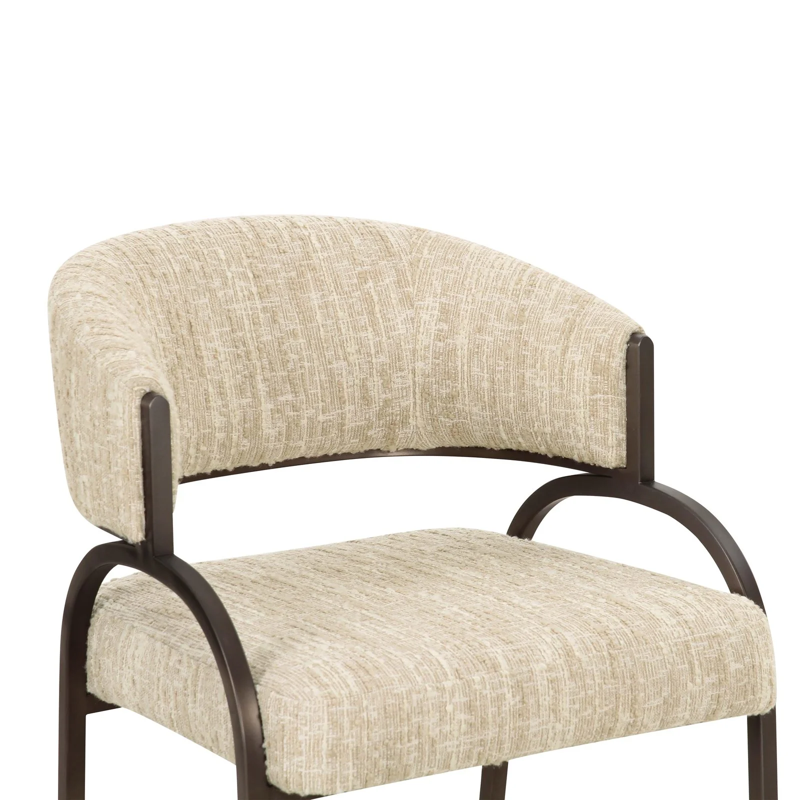 Tatum Taupe Textured Performance Boucle Dining Chair - Image 5