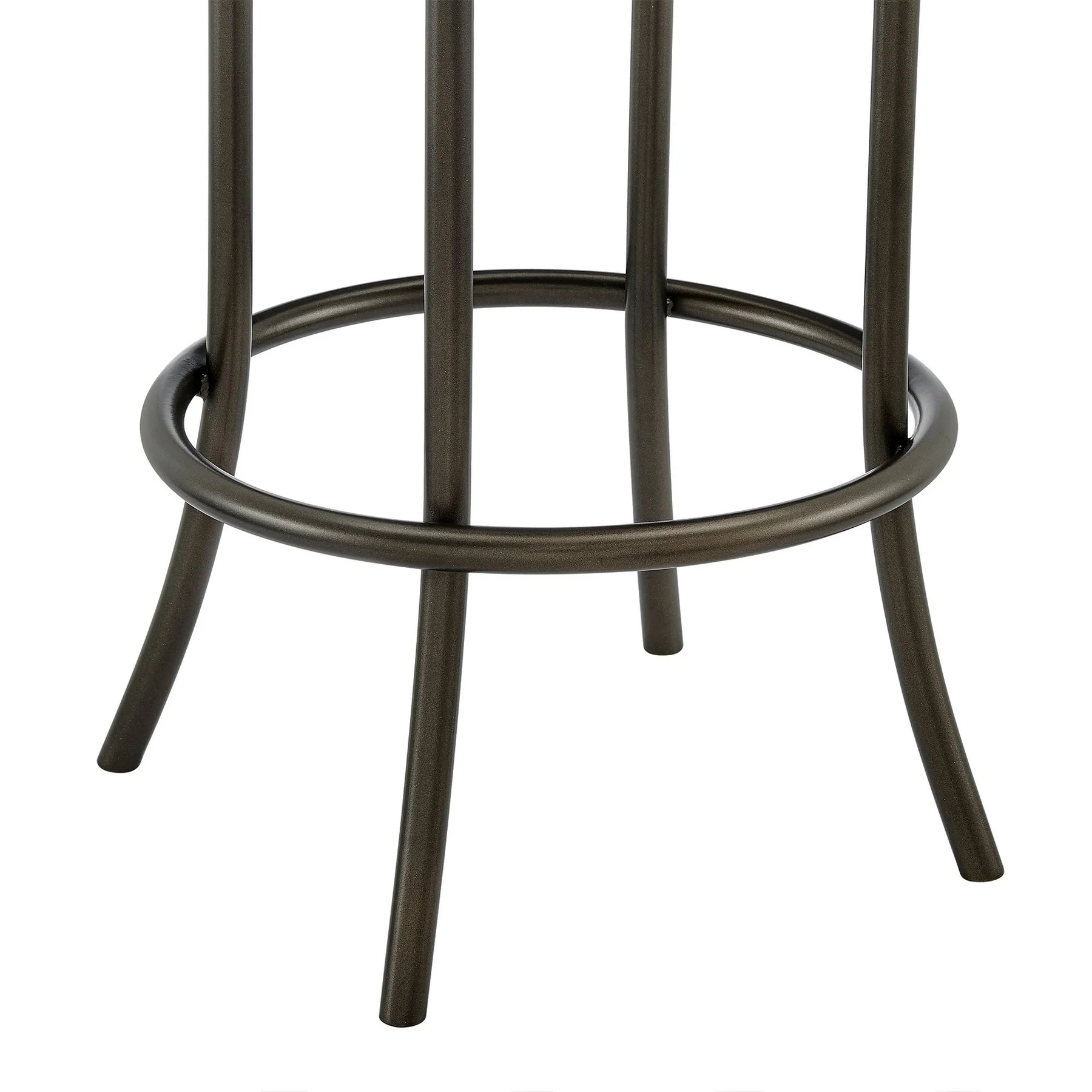 Tatyana Swivel Counter or Bar Stool in Mocha Finish with Brown Faux Leather - Image 8