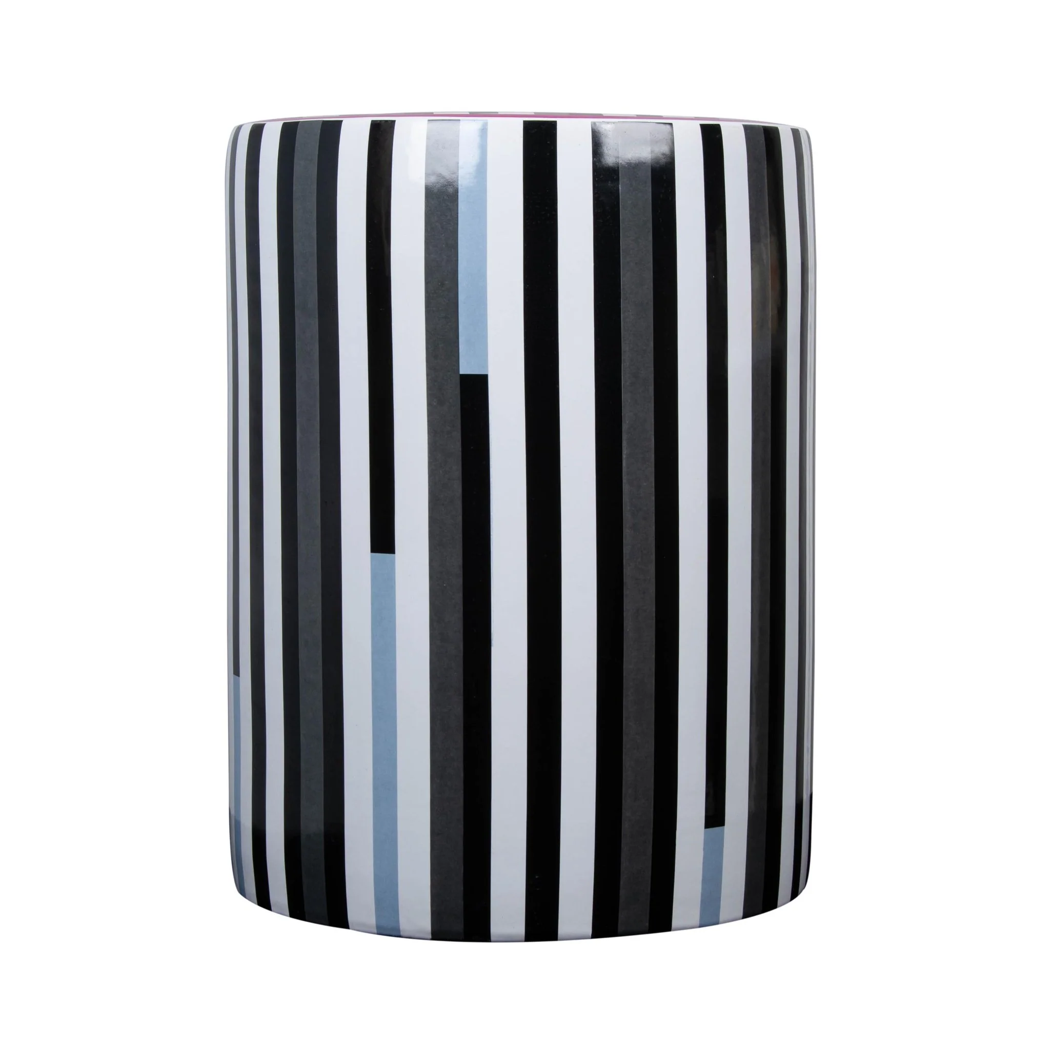 Taurus Ceramic Stool in Modern Stripes Print - Image 3