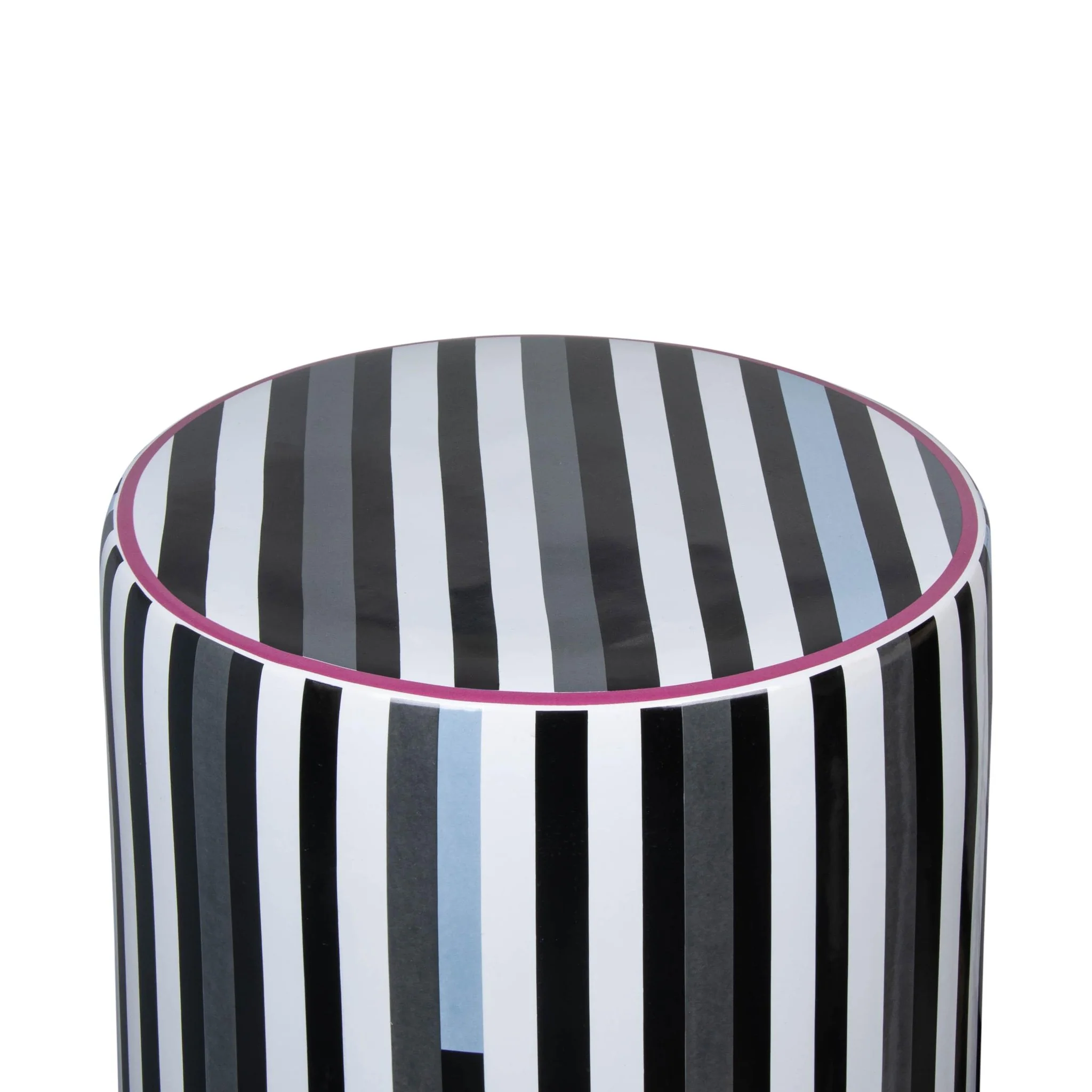 Taurus Ceramic Stool in Modern Stripes Print - Image 4