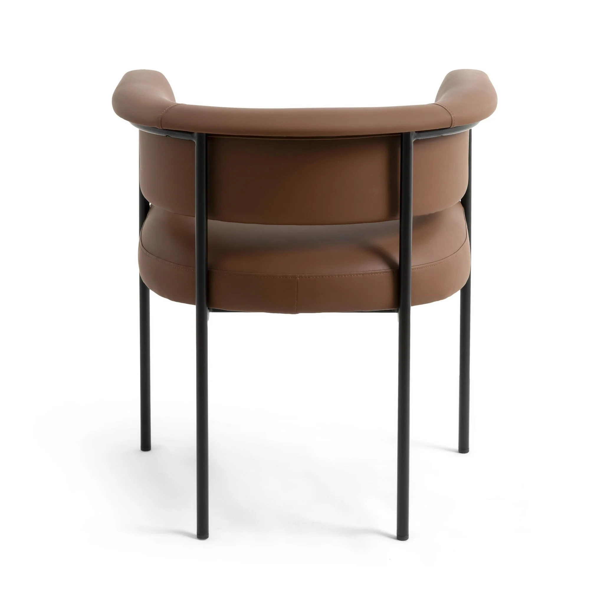 Taylor Saddle Brown Vegan Leather Dining Chair - Image 5