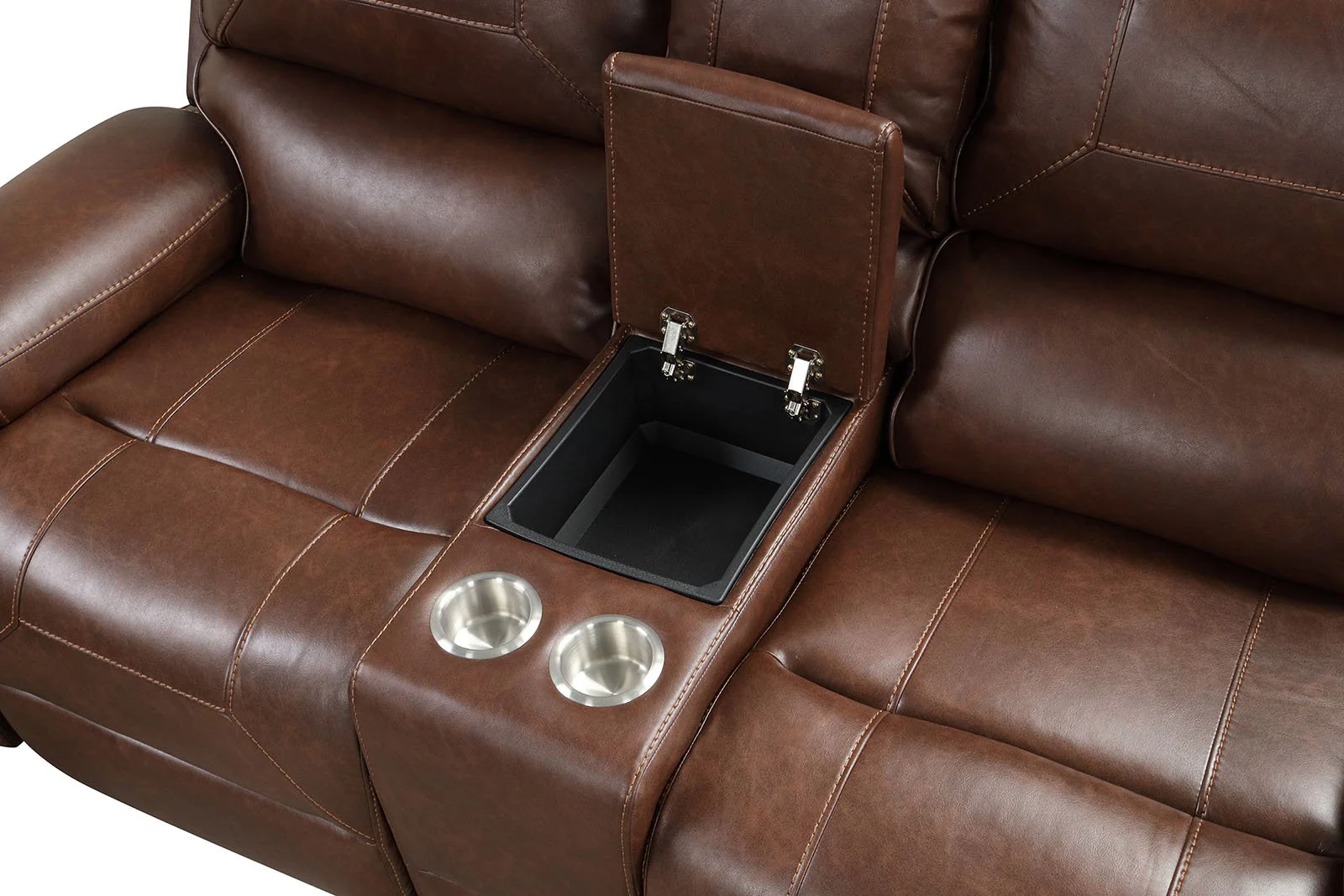 Tepic Loveseat, Brown - Image 3