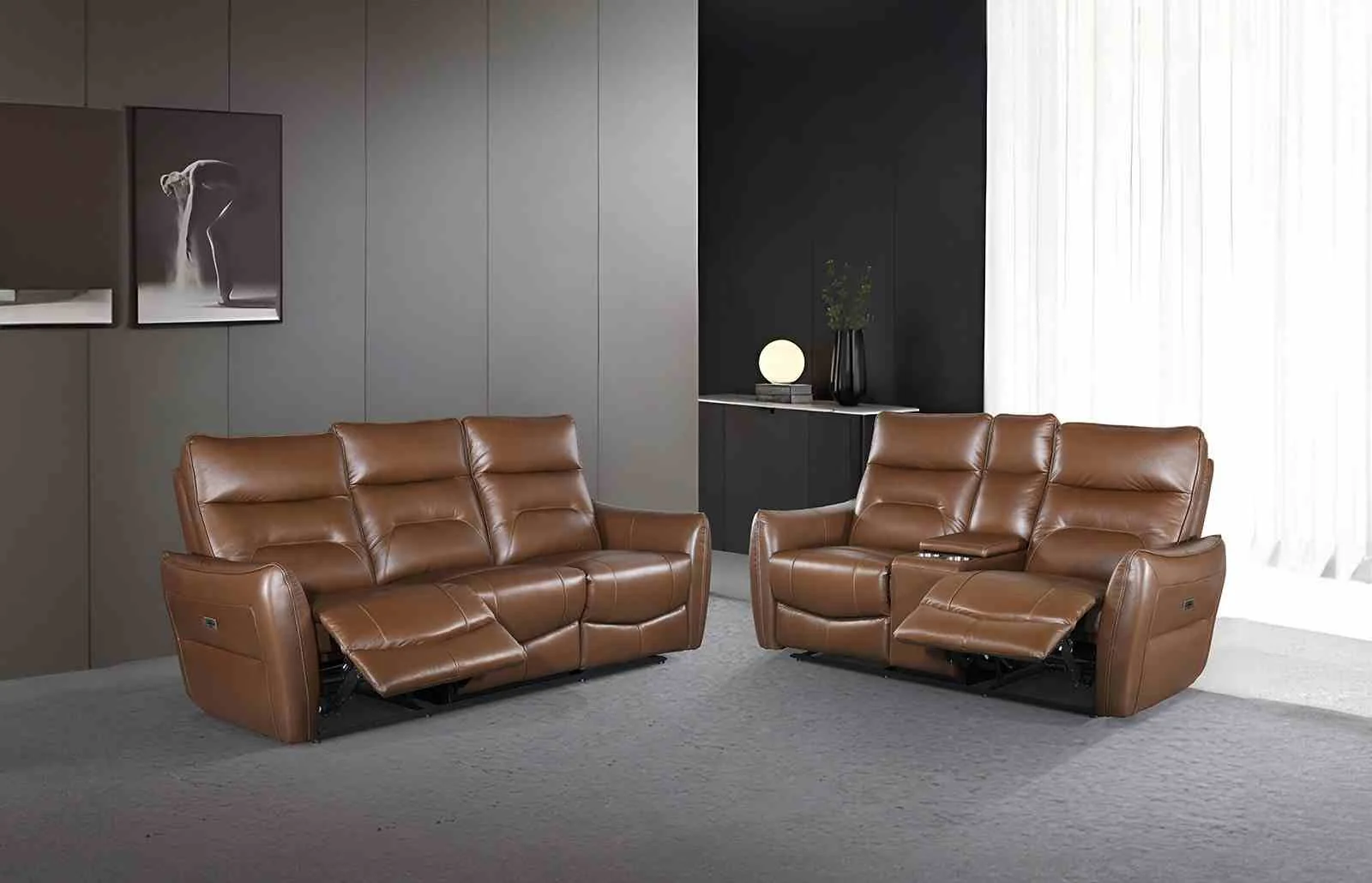 Terentius Power Sofa, Brown - Image 2