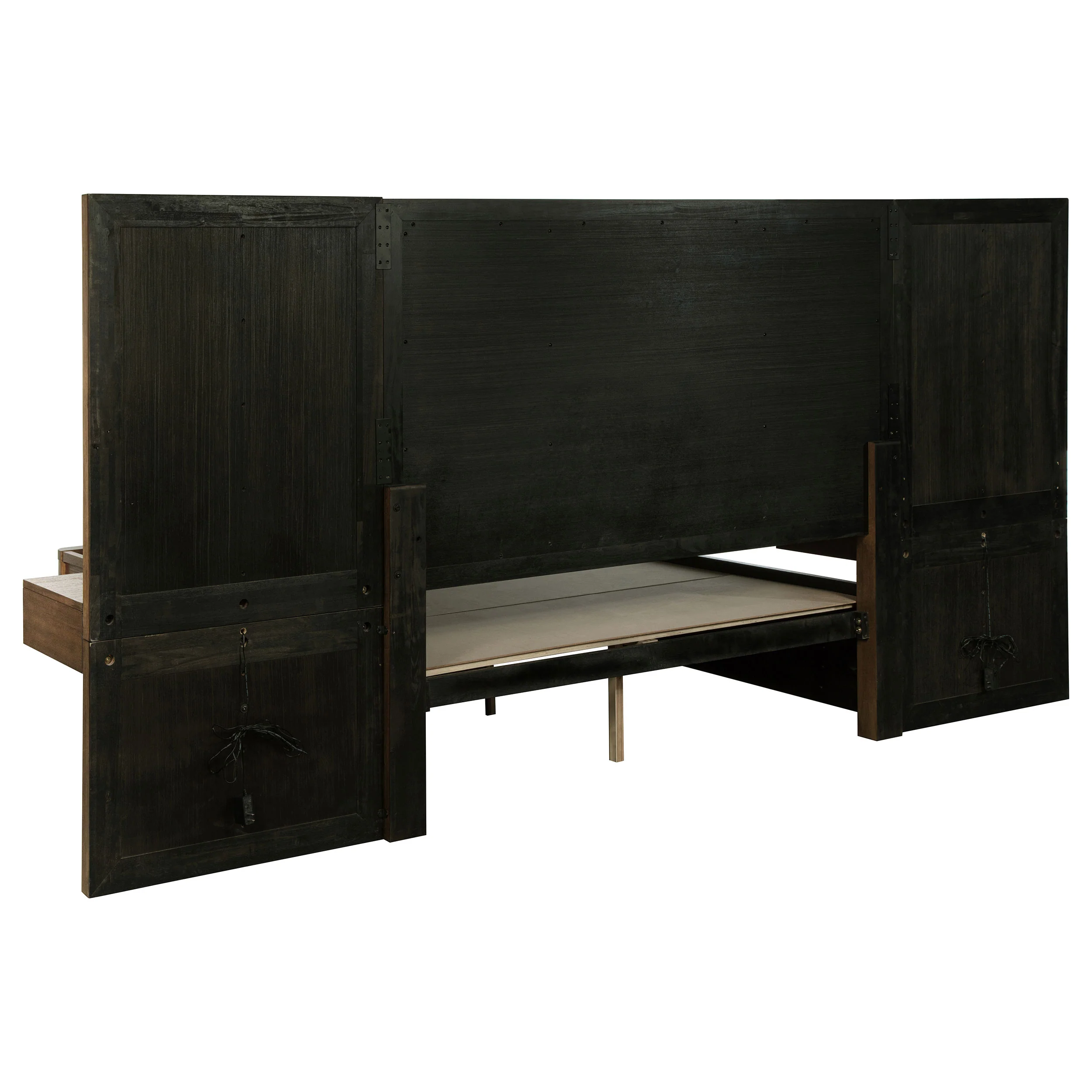 Terrace Wall Panel Platform Storage Bed with Attached Nightstands - Image 12