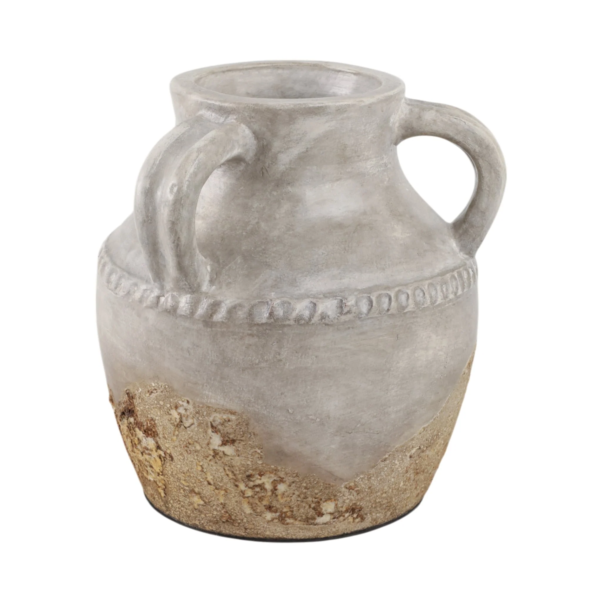 Terracotta, 10" Triple Handle Jug, Reactive Glaze - Image 3