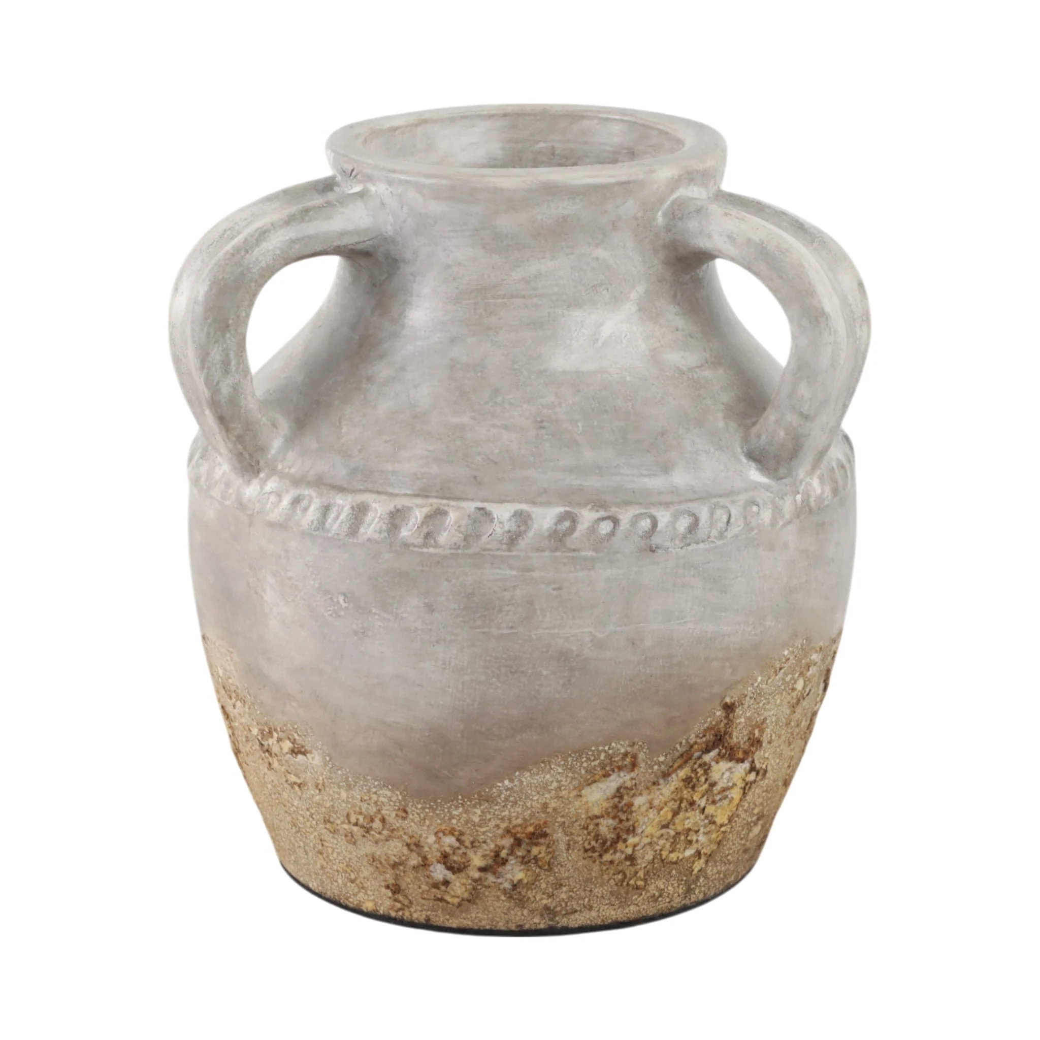 Terracotta, 10" Triple Handle Jug, Reactive Glaze - Image 4