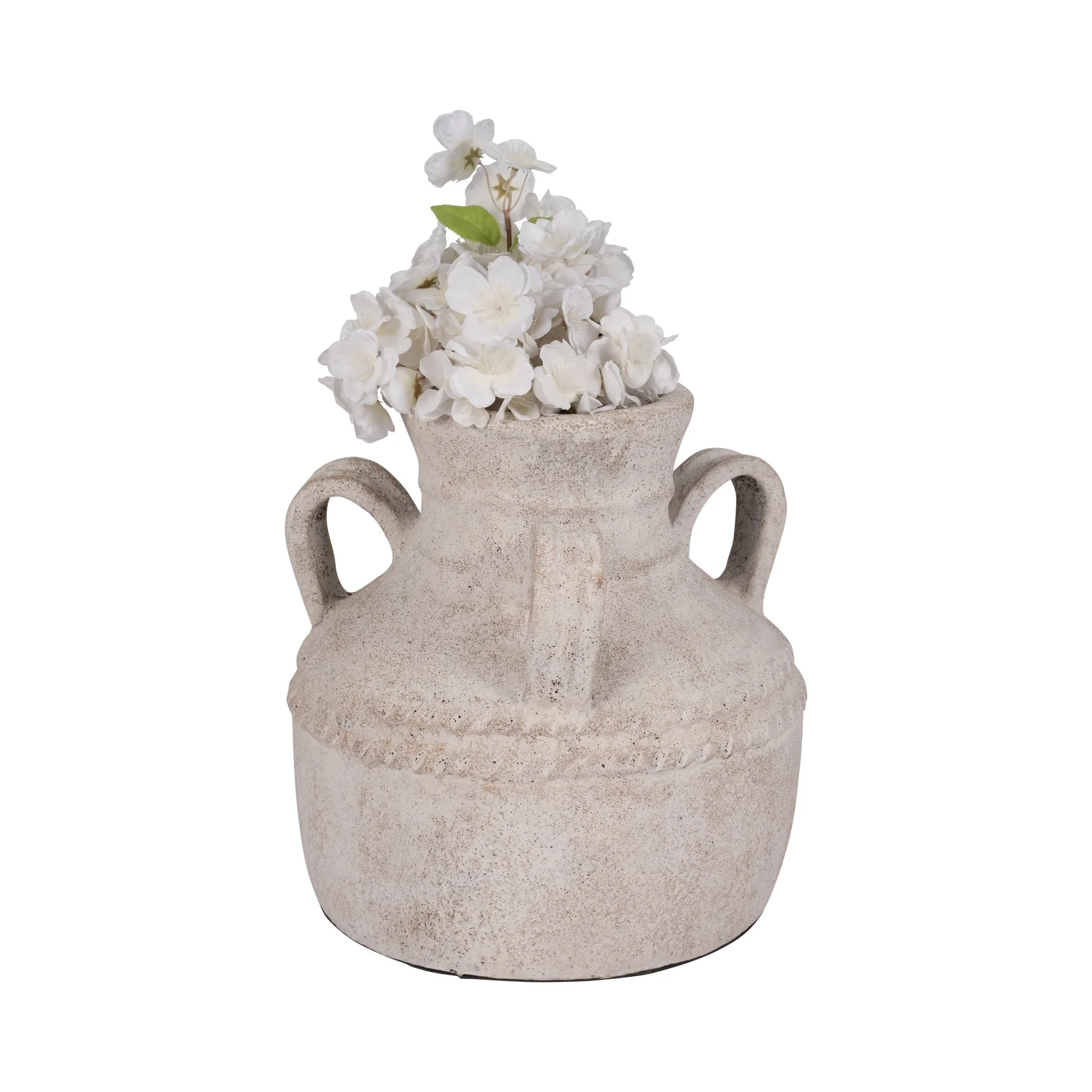 Terracotta, 12" Triple Handle Jug, Ivory - Image 2