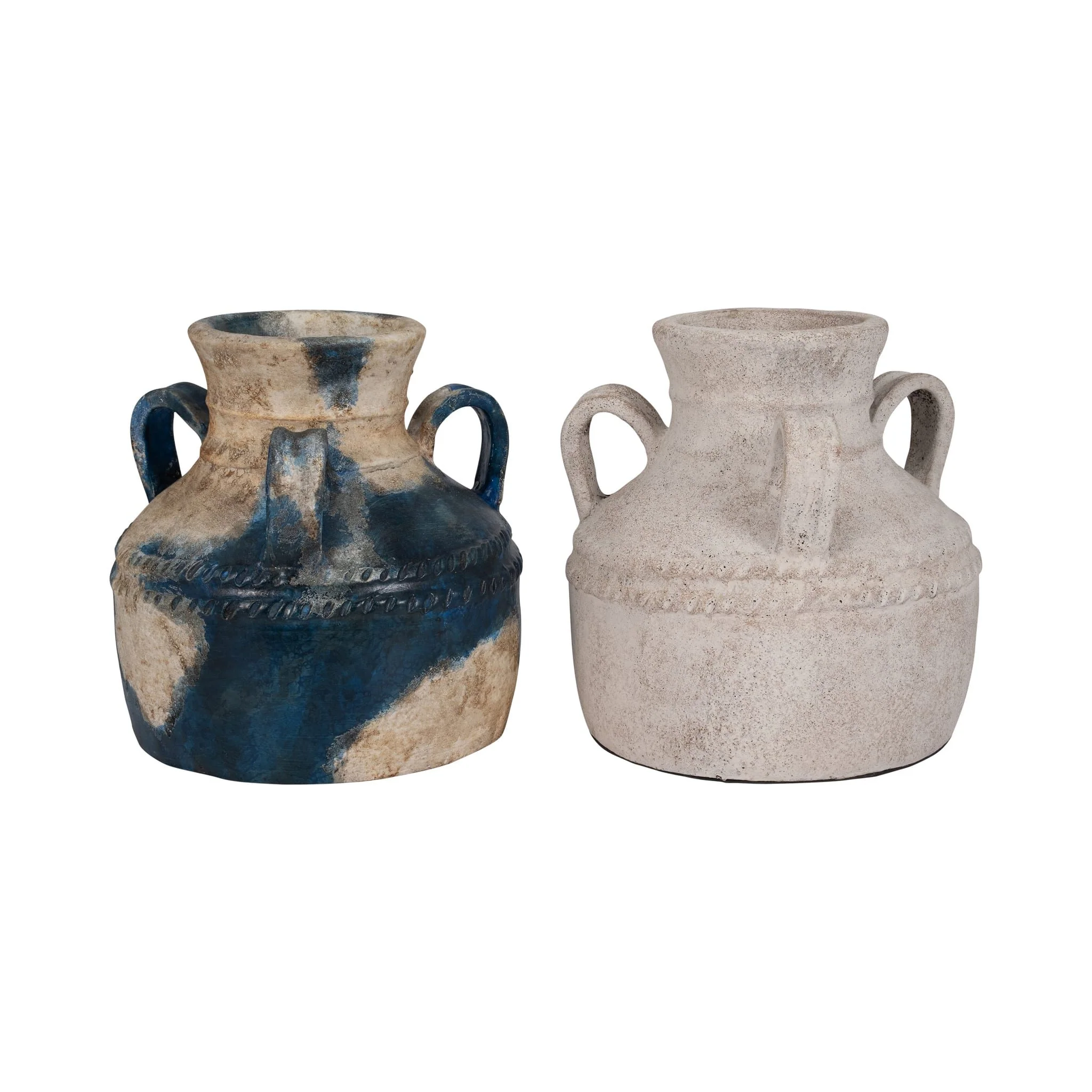 Terracotta, 12" Triple Handle Jug, Ivory - Image 7