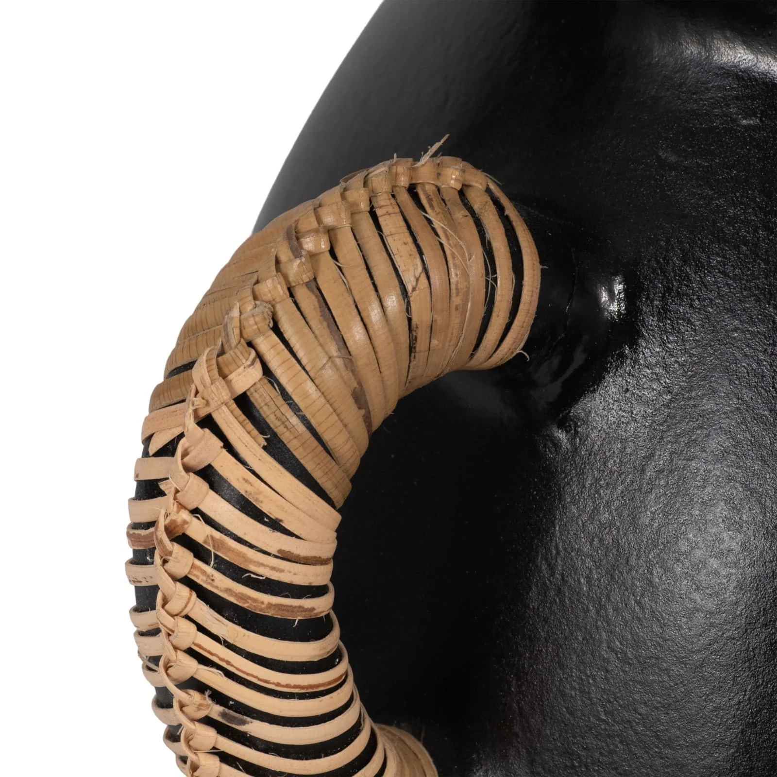 Terracotta, 12"h Eared Vase, Black - Image 5