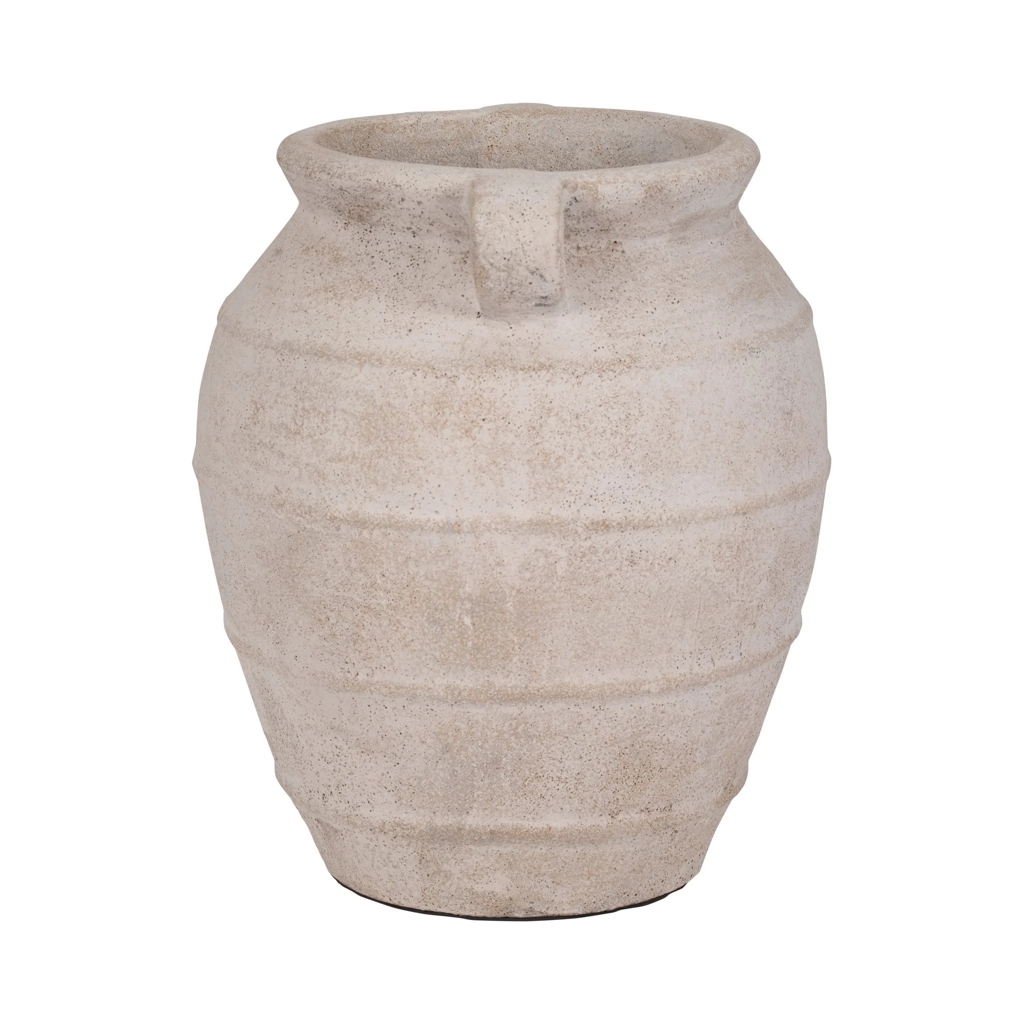 Terracotta, 16" Mini Handle Jug Vase, Ivory - Image 4