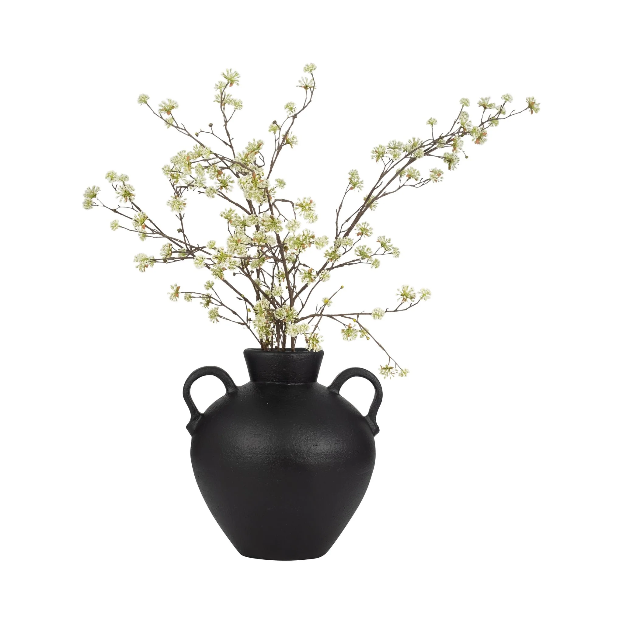 Terracotta, 16" Organic Jug With 2 Handles, Black - Image 2