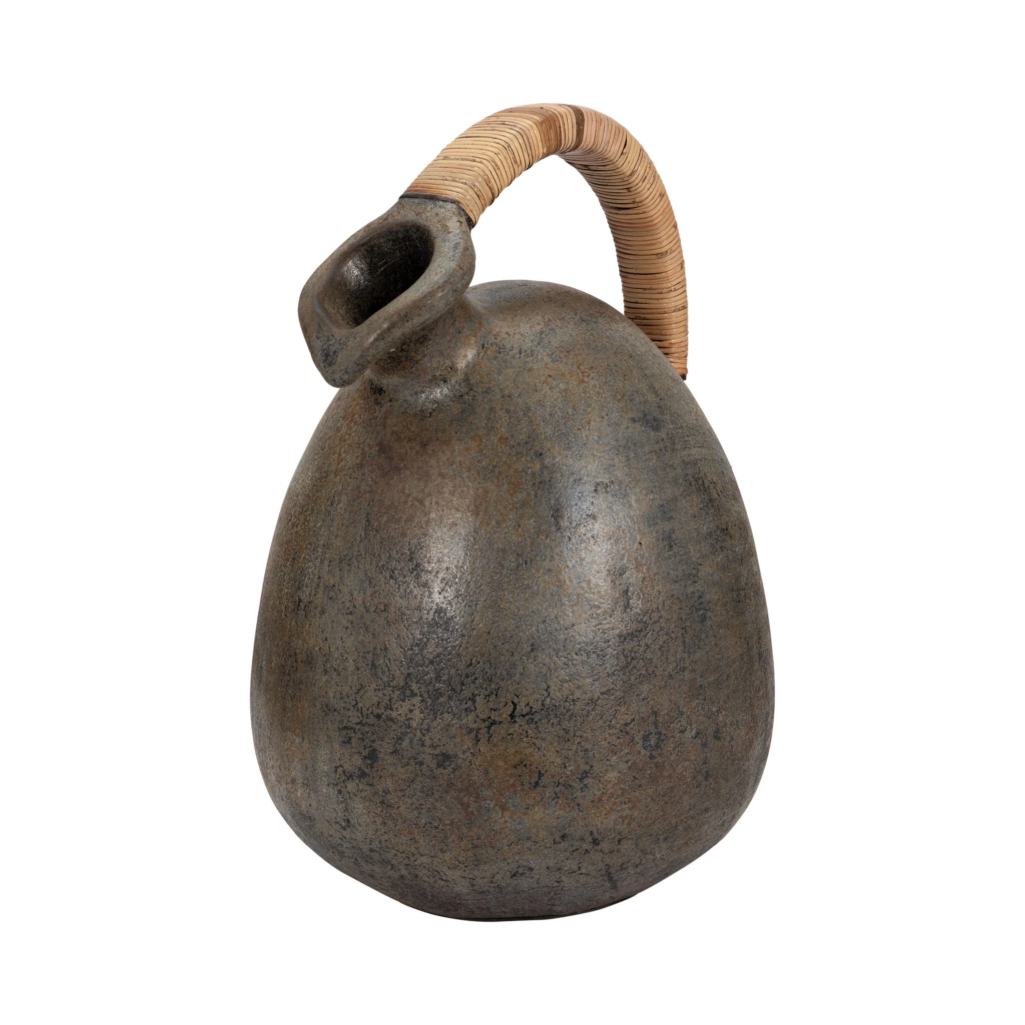 Terracotta, 16" Rustic Jug W/ Woven Handle, Multi - Image 2