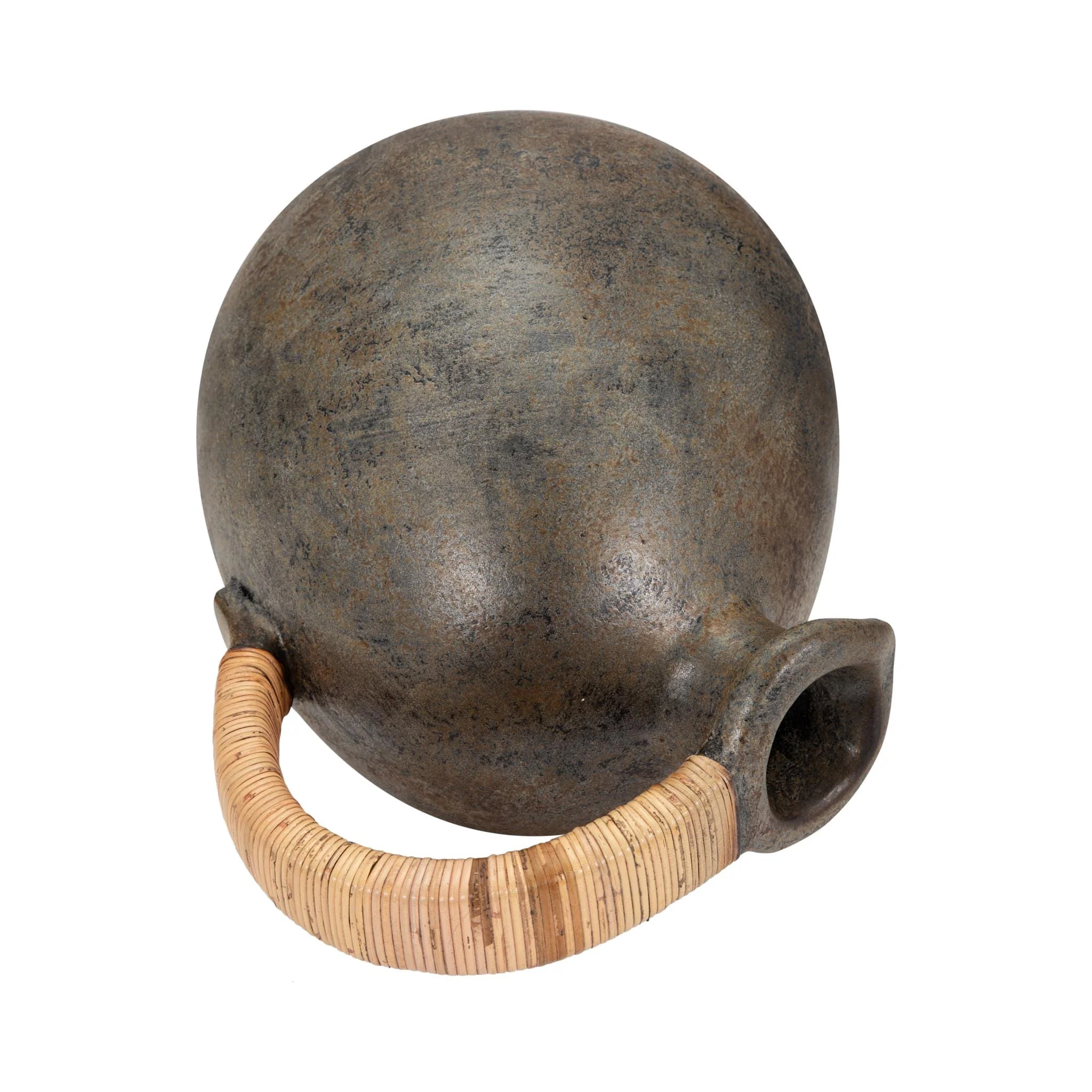 Terracotta, 16" Rustic Jug W/ Woven Handle, Multi - Image 6