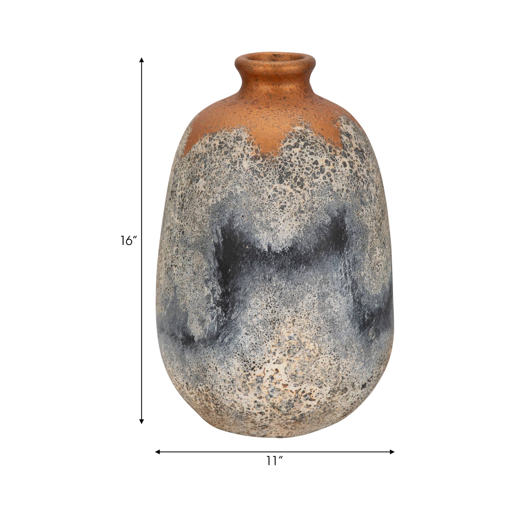 Terracotta, 16" Rustic Vase, Multi - Image 8