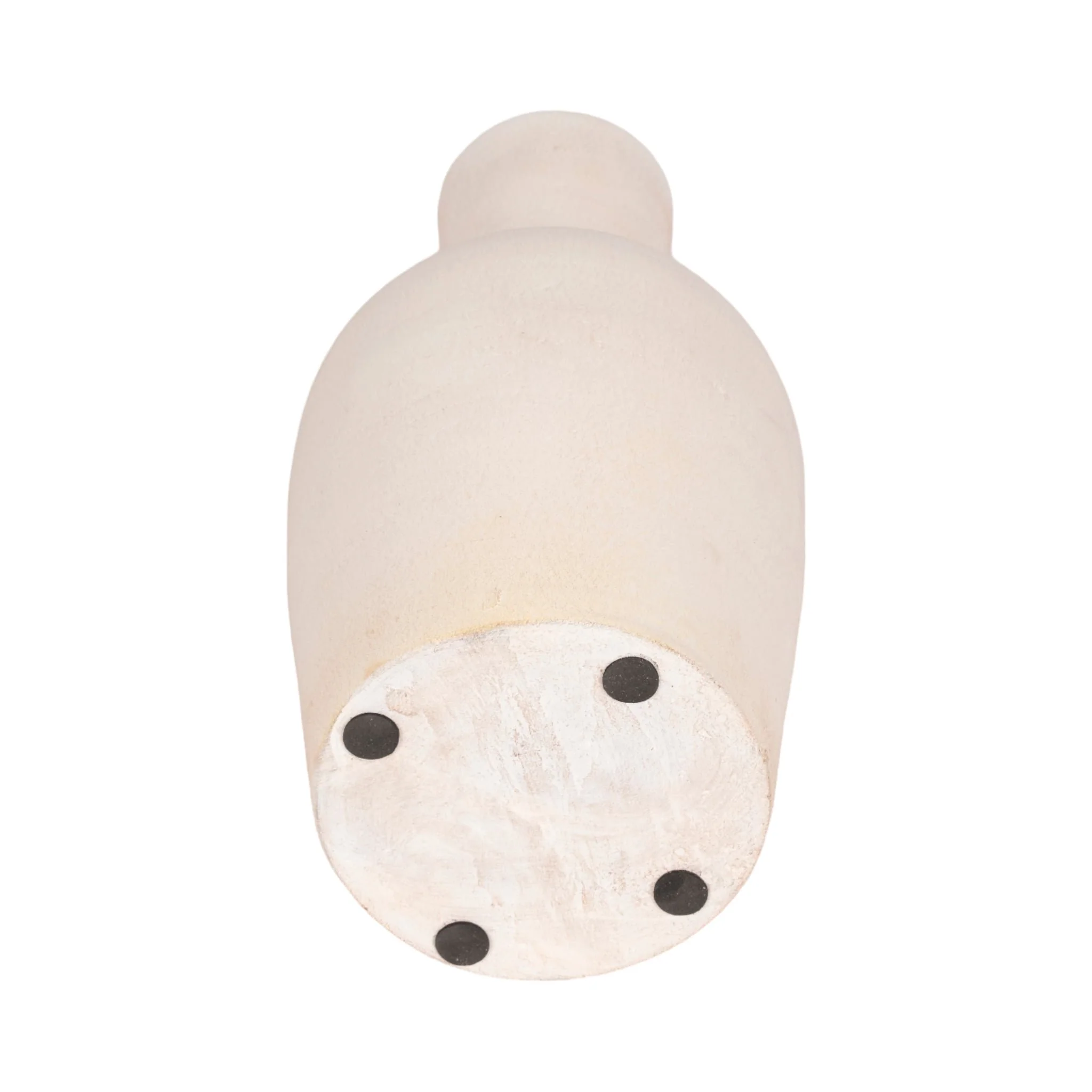 Terracotta, 16" Vase With Ring At Neck, Ivory - Image 6