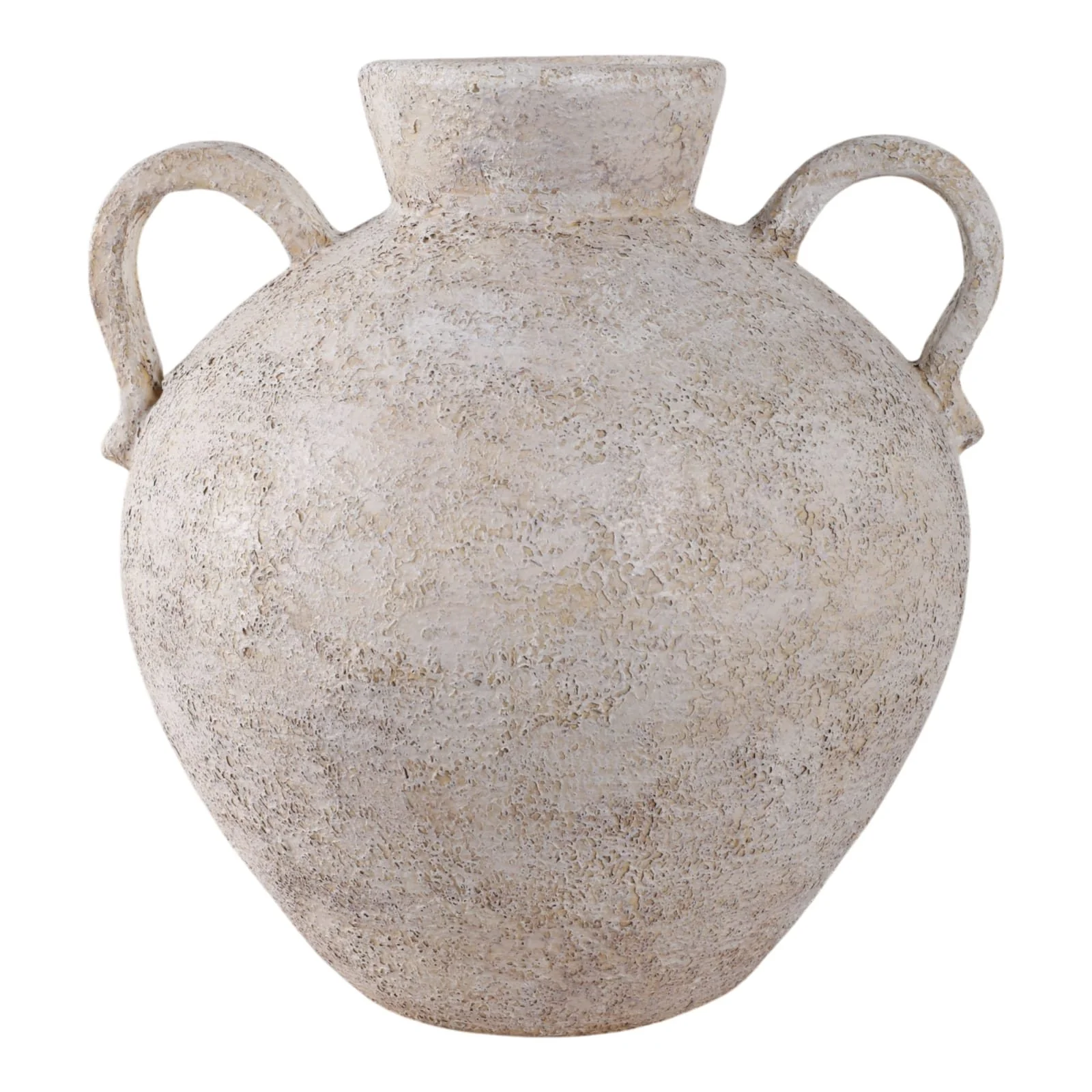 Terracotta, 17" Organic Jug With Handles, Ivory - Image 4
