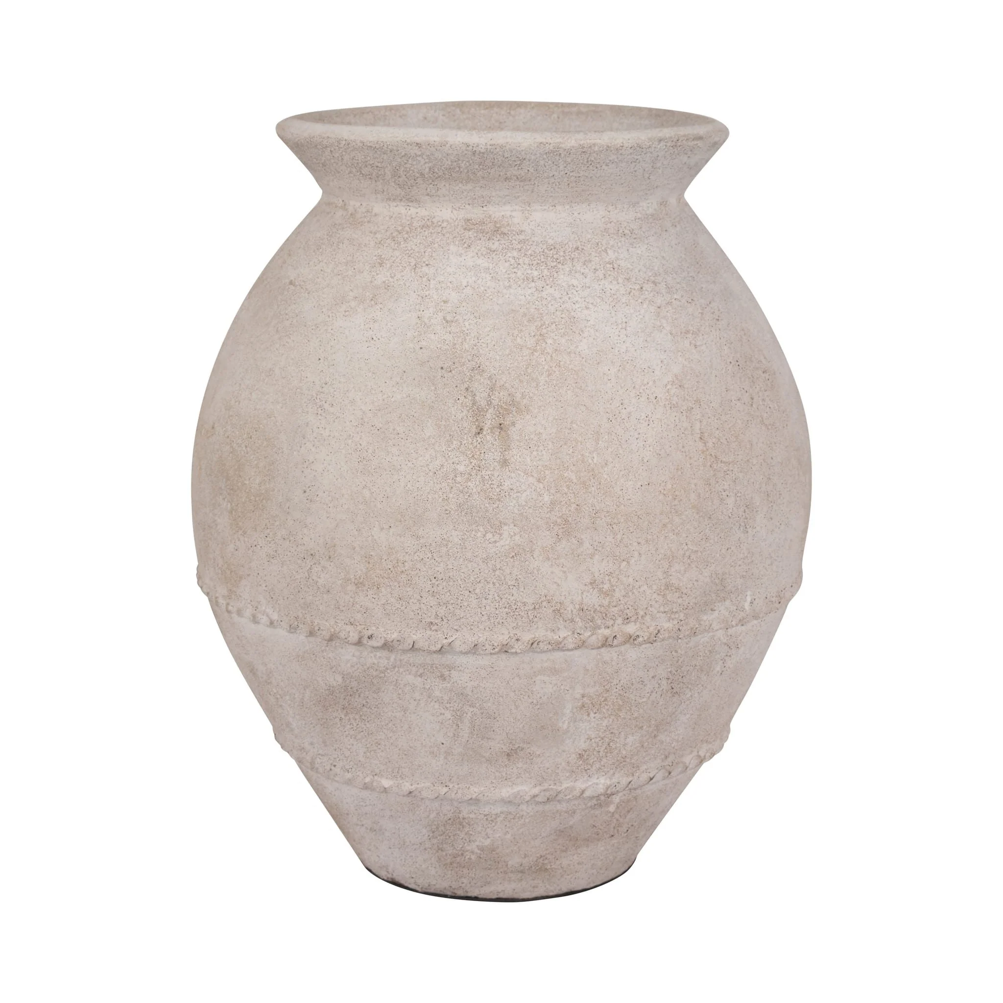 Terracotta, 20" Traditional Jug Vase, Ivory - Image 3