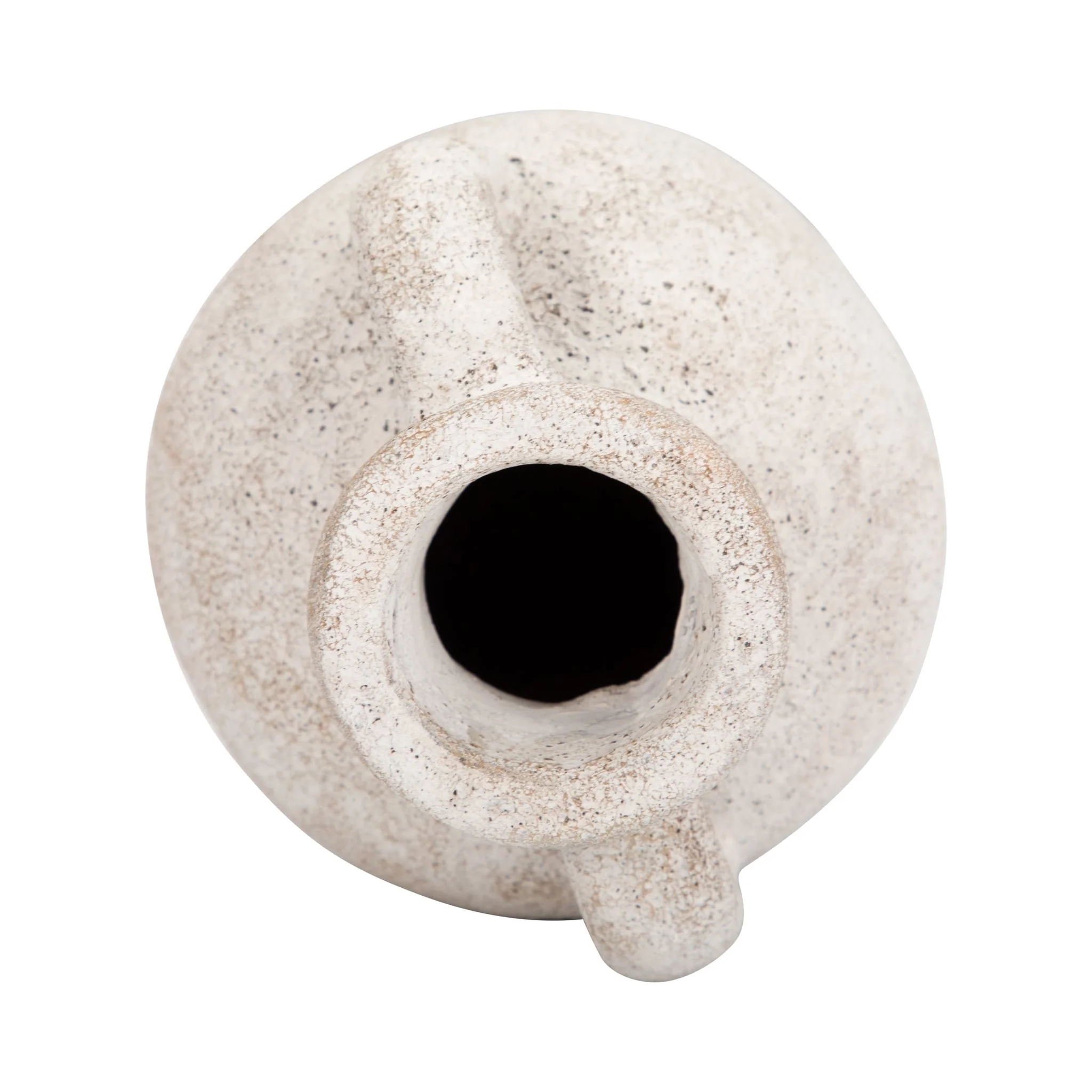 Terracotta, 7" Double Handle Vase, Ivory - Image 6