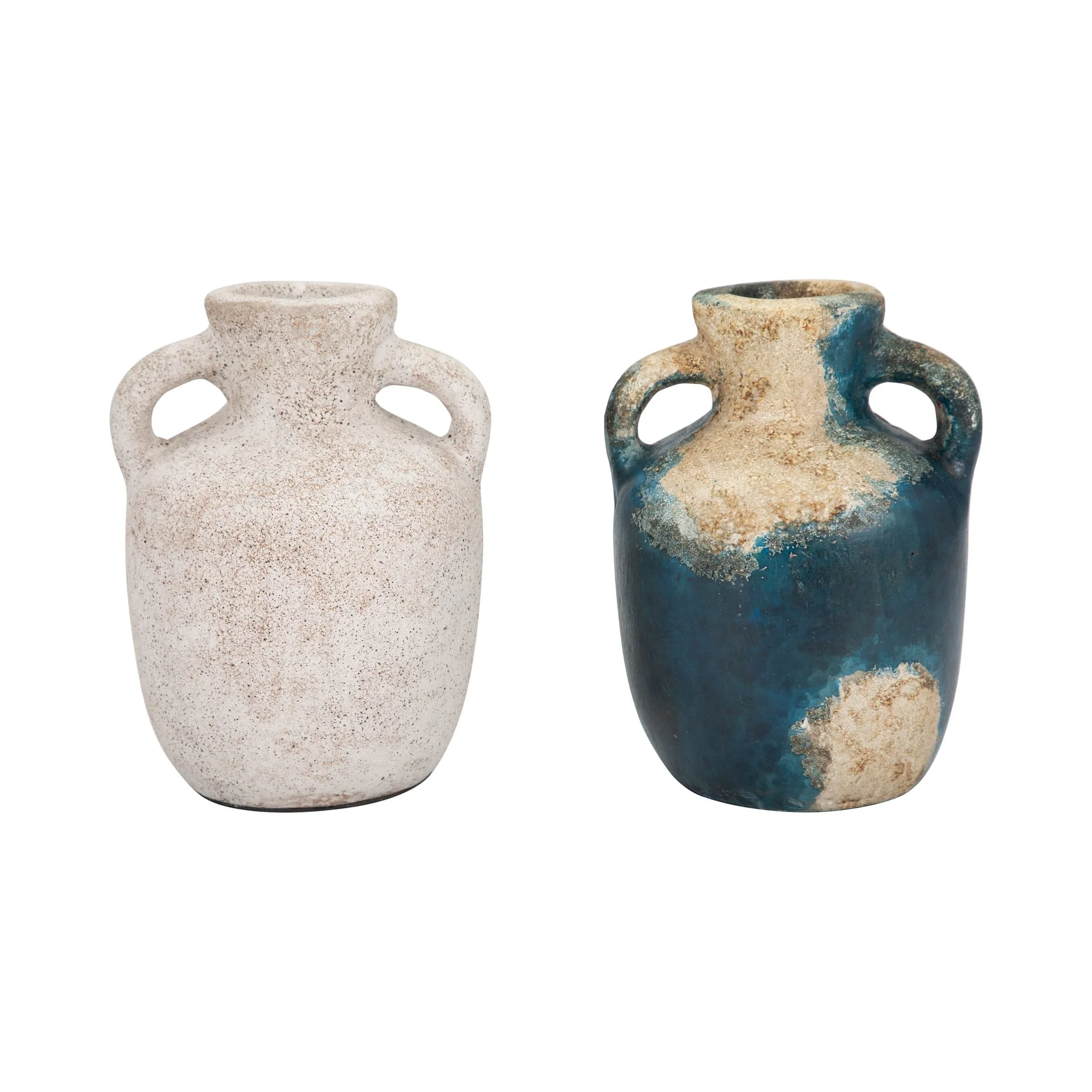 Terracotta, 7" Double Handle Vase, Ivory - Image 8