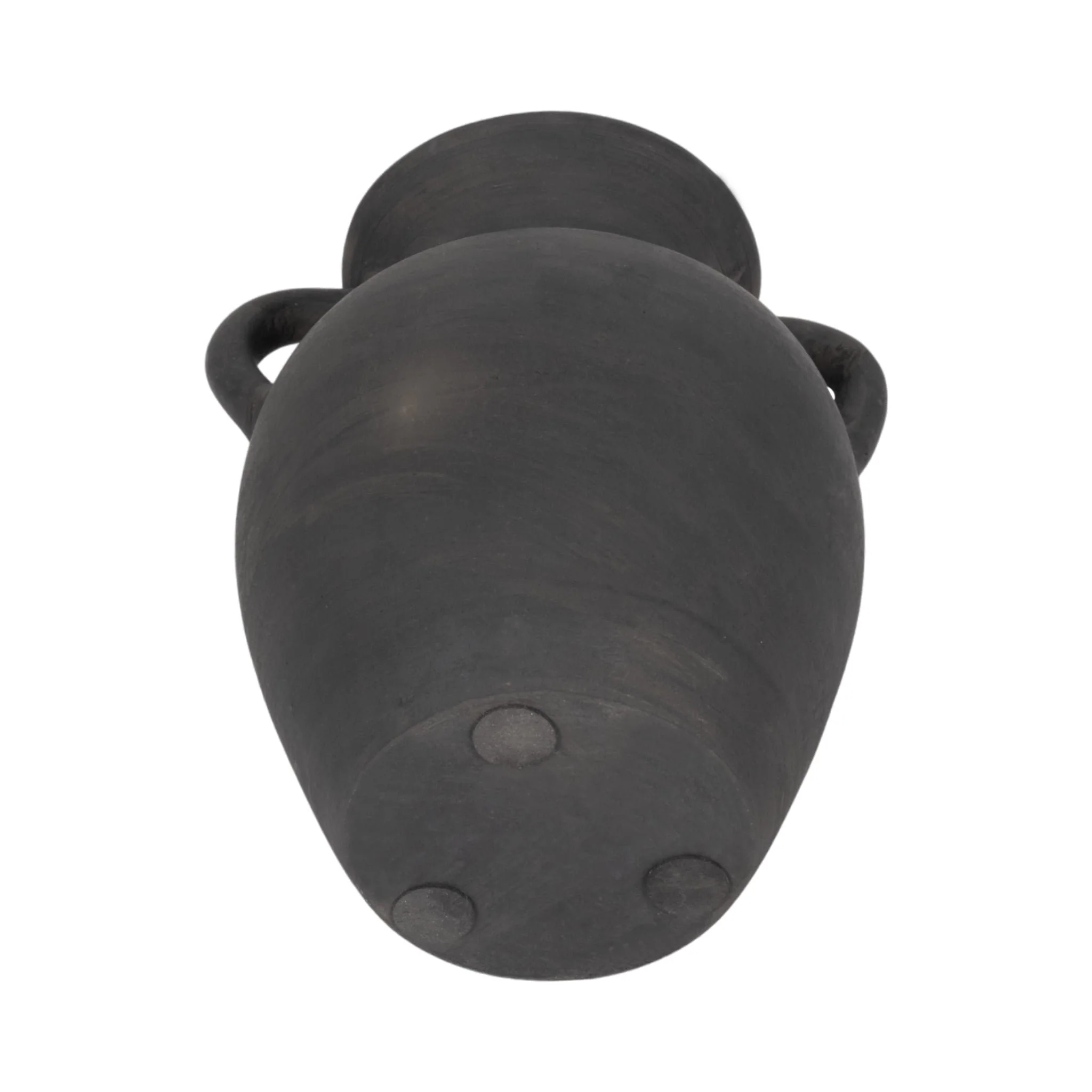 Terracotta, 9" Vase With Handles, Black - Image 7