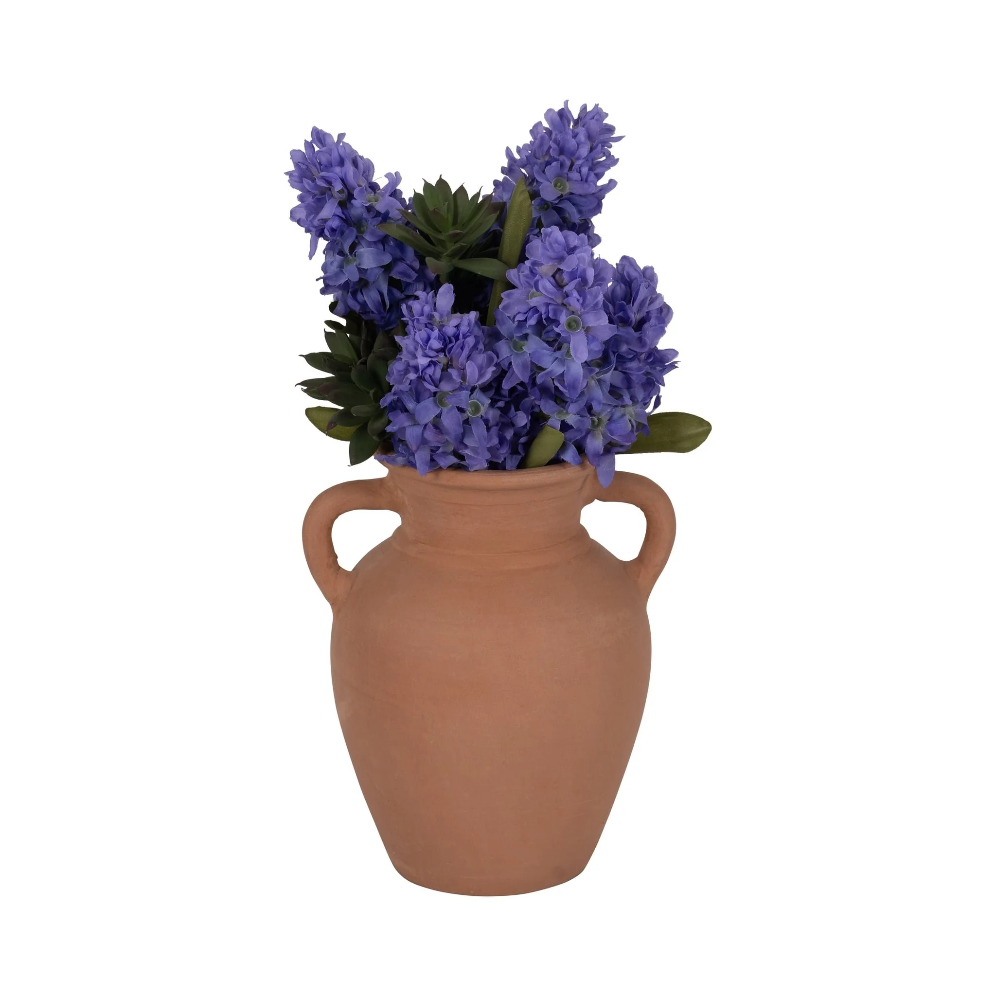 Terracotta, 9" Vase With Handles, Natural - Image 2