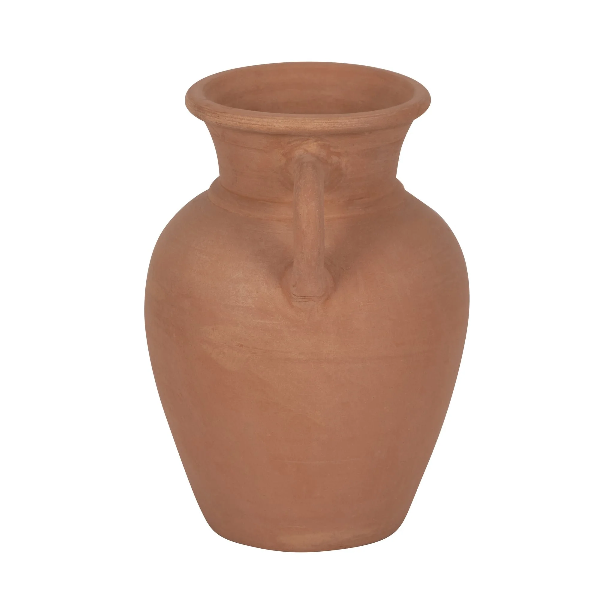 Terracotta, 9" Vase With Handles, Natural - Image 4