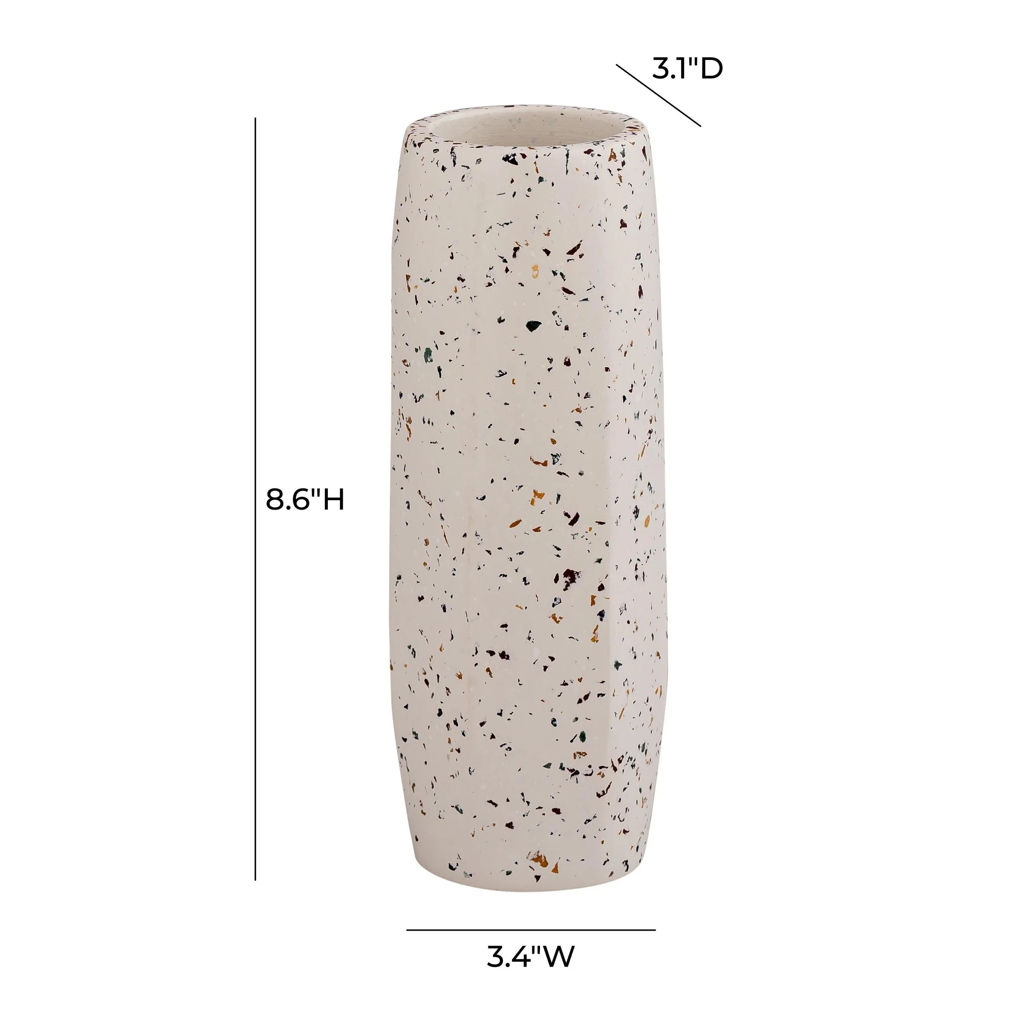 Terrazzo White Vase - Medium Skinny - Image 4