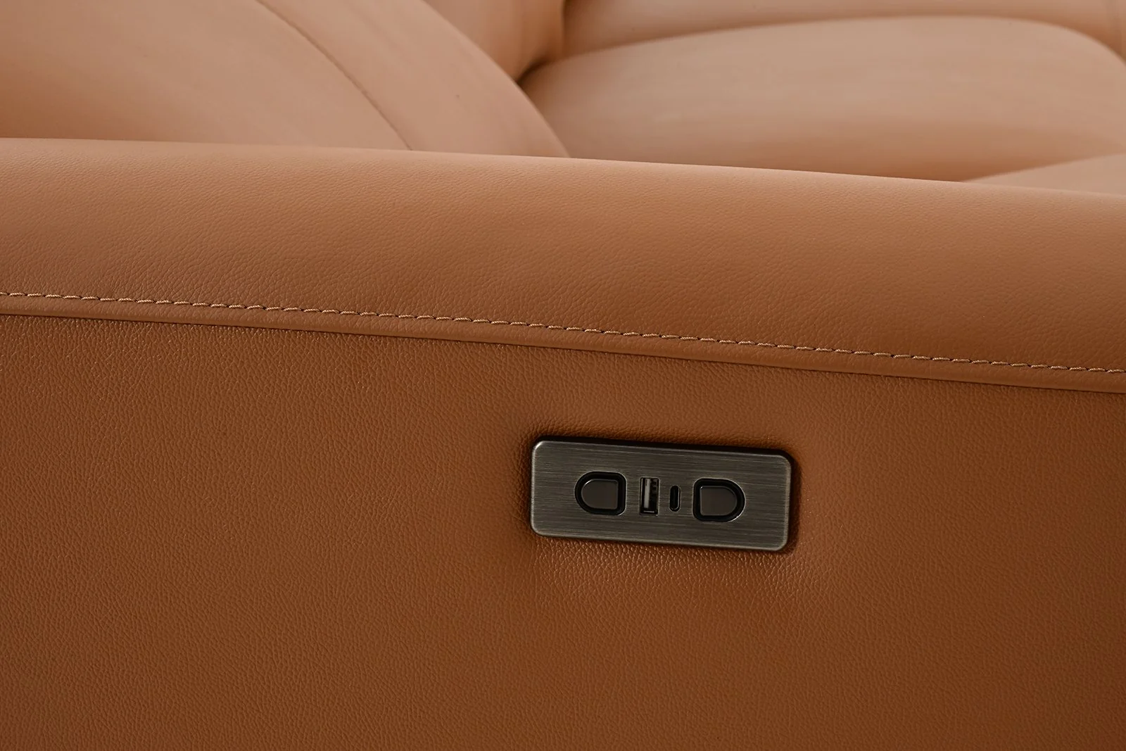 Themis Power Sectional, Right Chaise, Brown Clay - Image 3