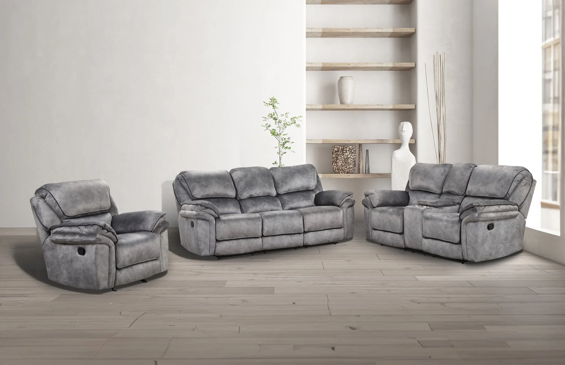 Themis Recliner, Gray - Image 4