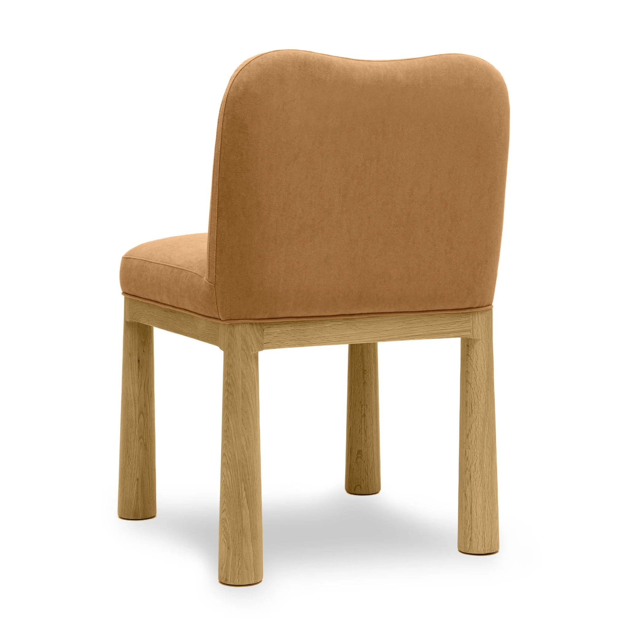 Tiara Cognac Performance Velvet Oak Dining Chair - Image 4