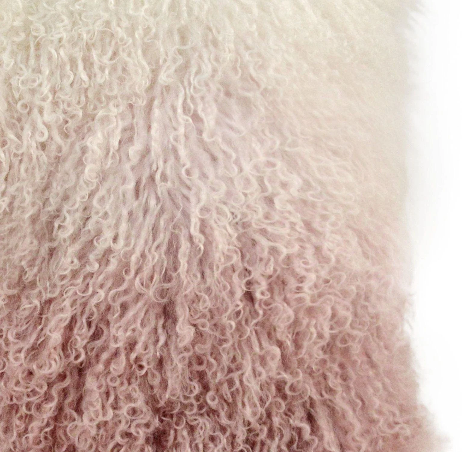 Tibetan Sheep Pillow White to Blush - Image 3