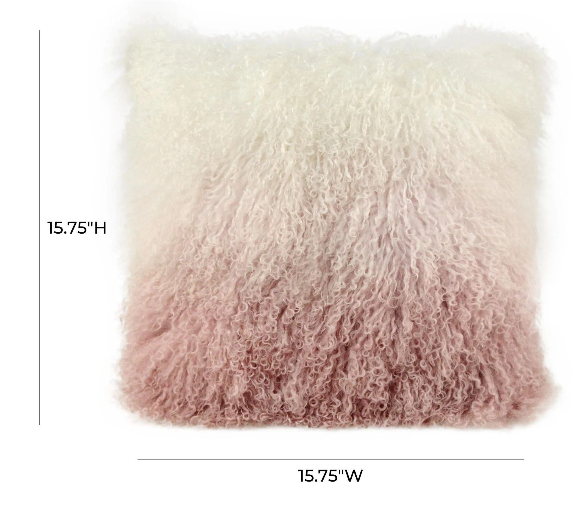 Tibetan Sheep Pillow White to Blush - Image 4