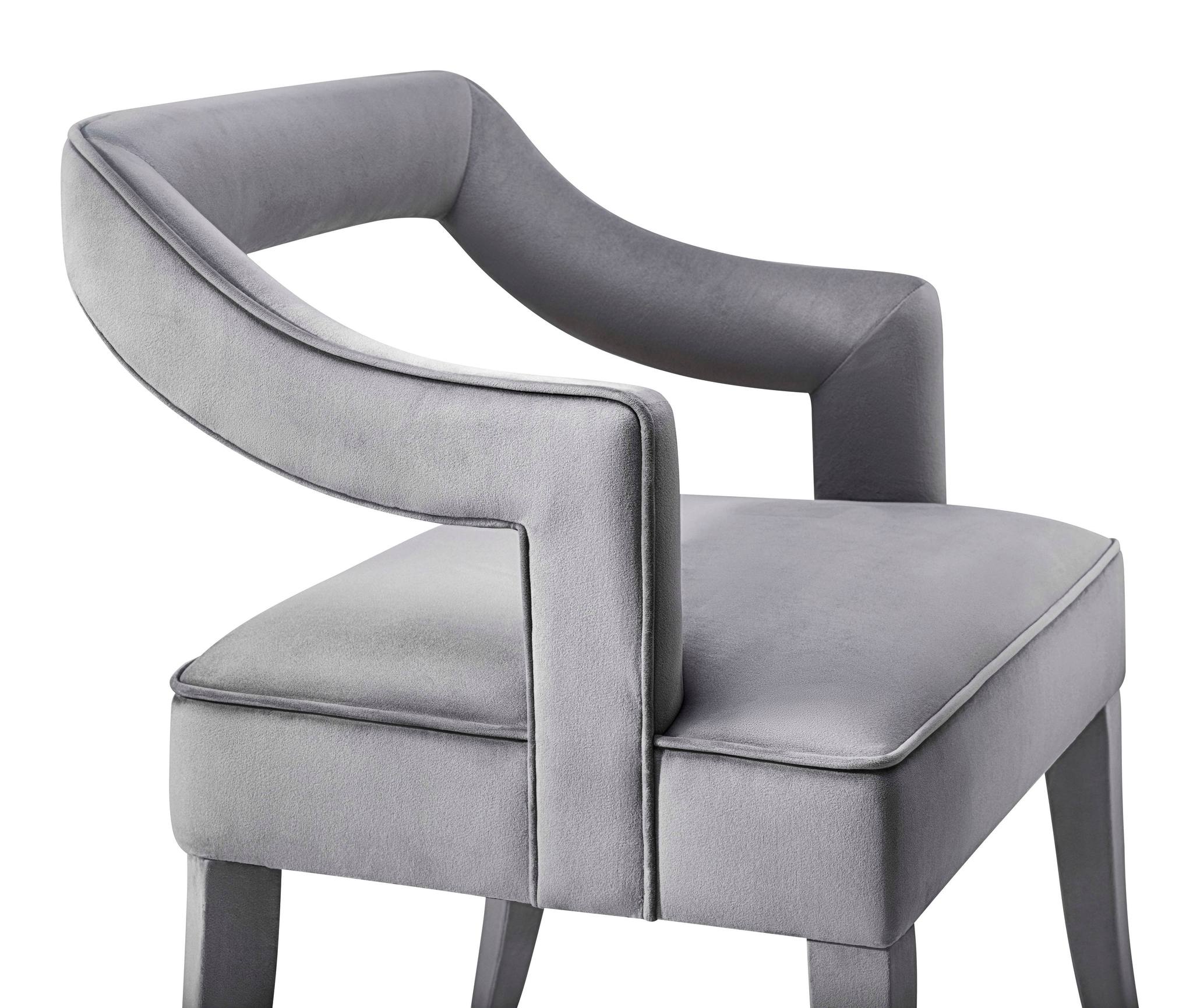 Tiffany Grey Velvet Chair - Image 5