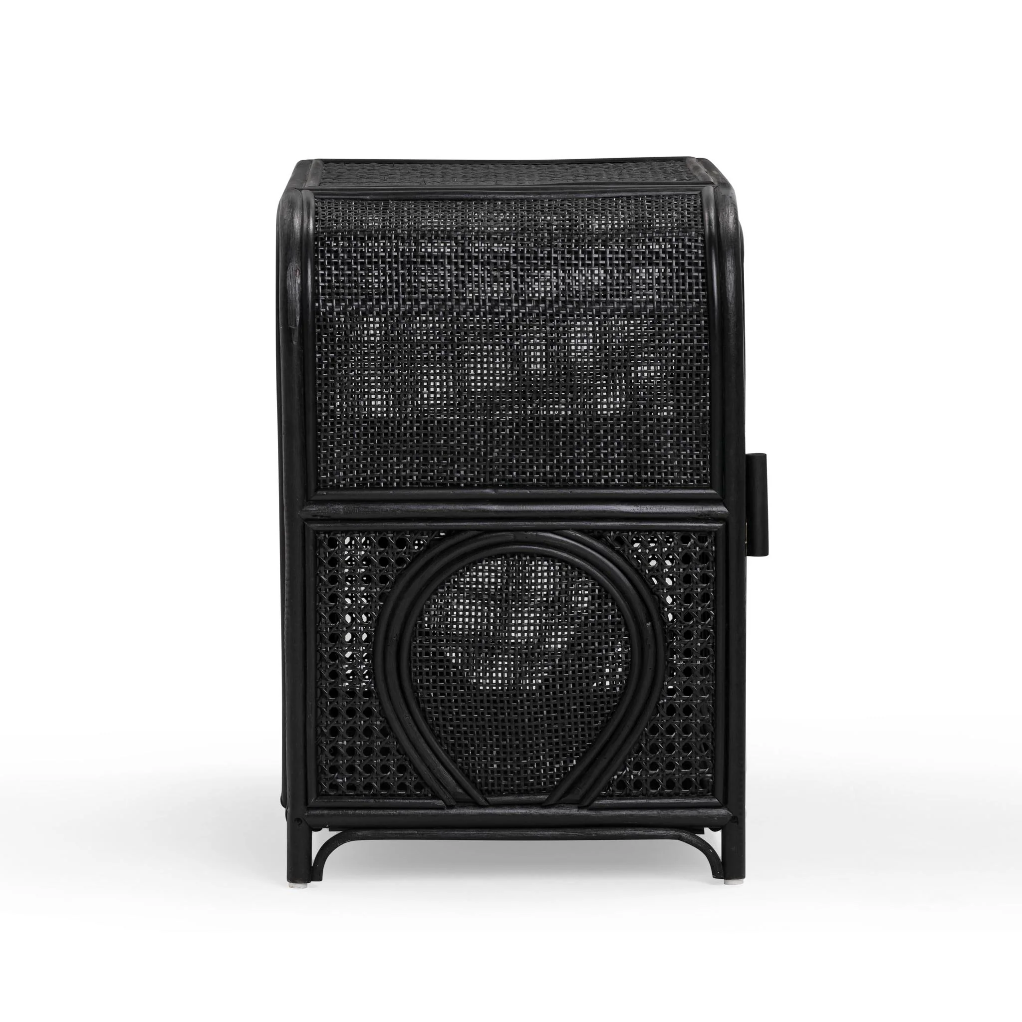 Tina Black Rattan Nightstand - Image 4