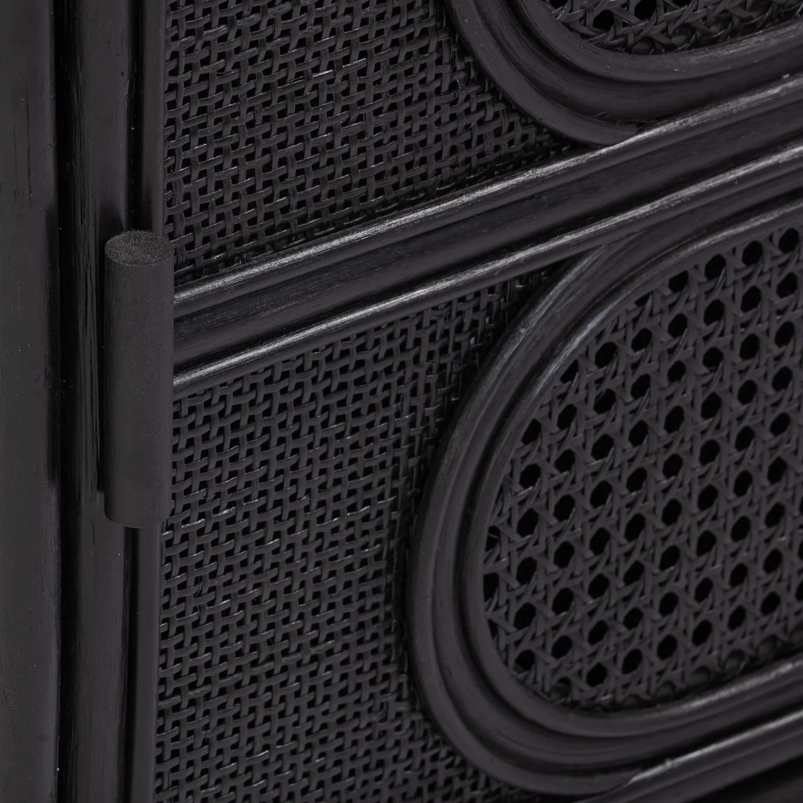 Tina Black Rattan Nightstand - Image 7