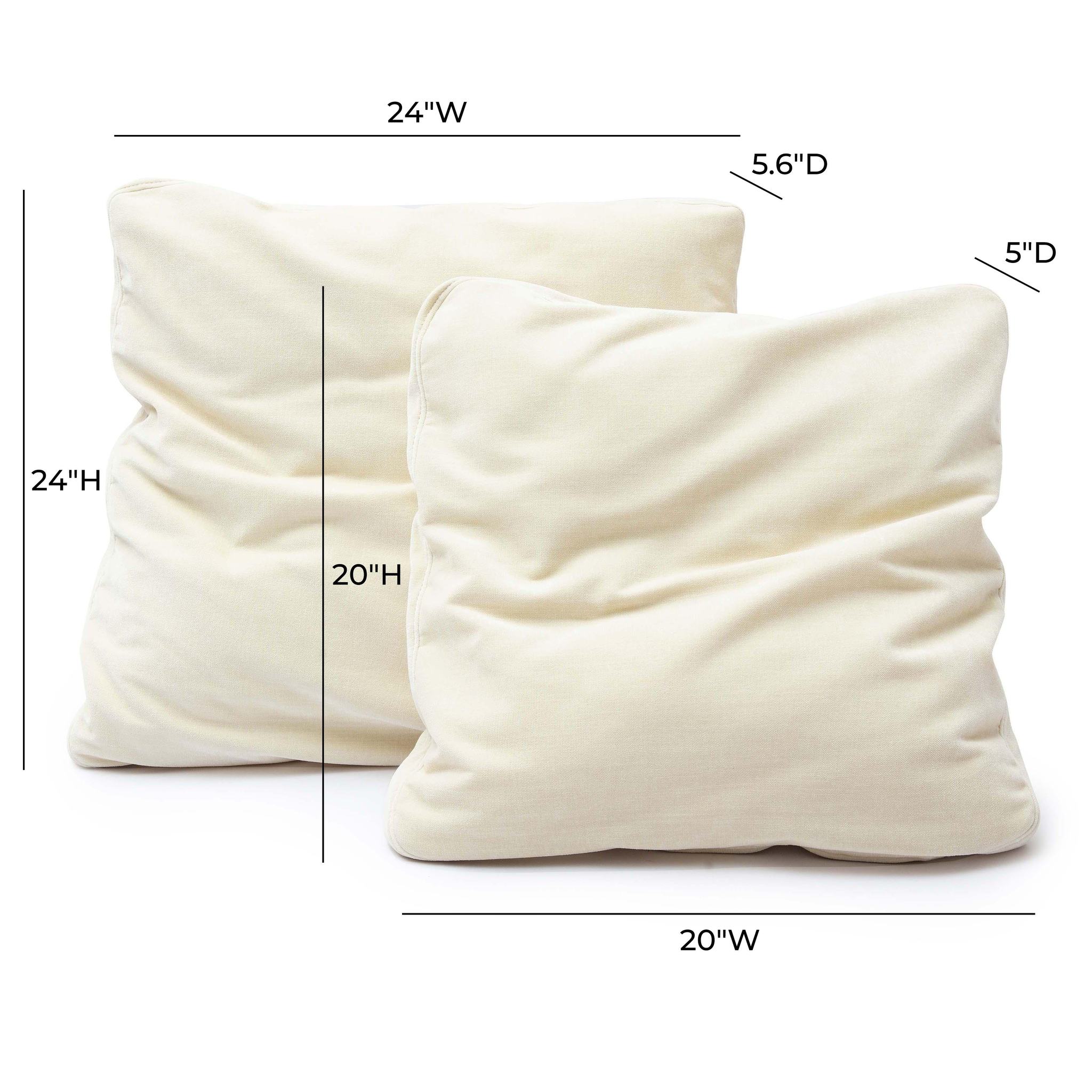 Tipsy Cream Chenille 20 x 20 inch Square Floppy Pillow - Image 5