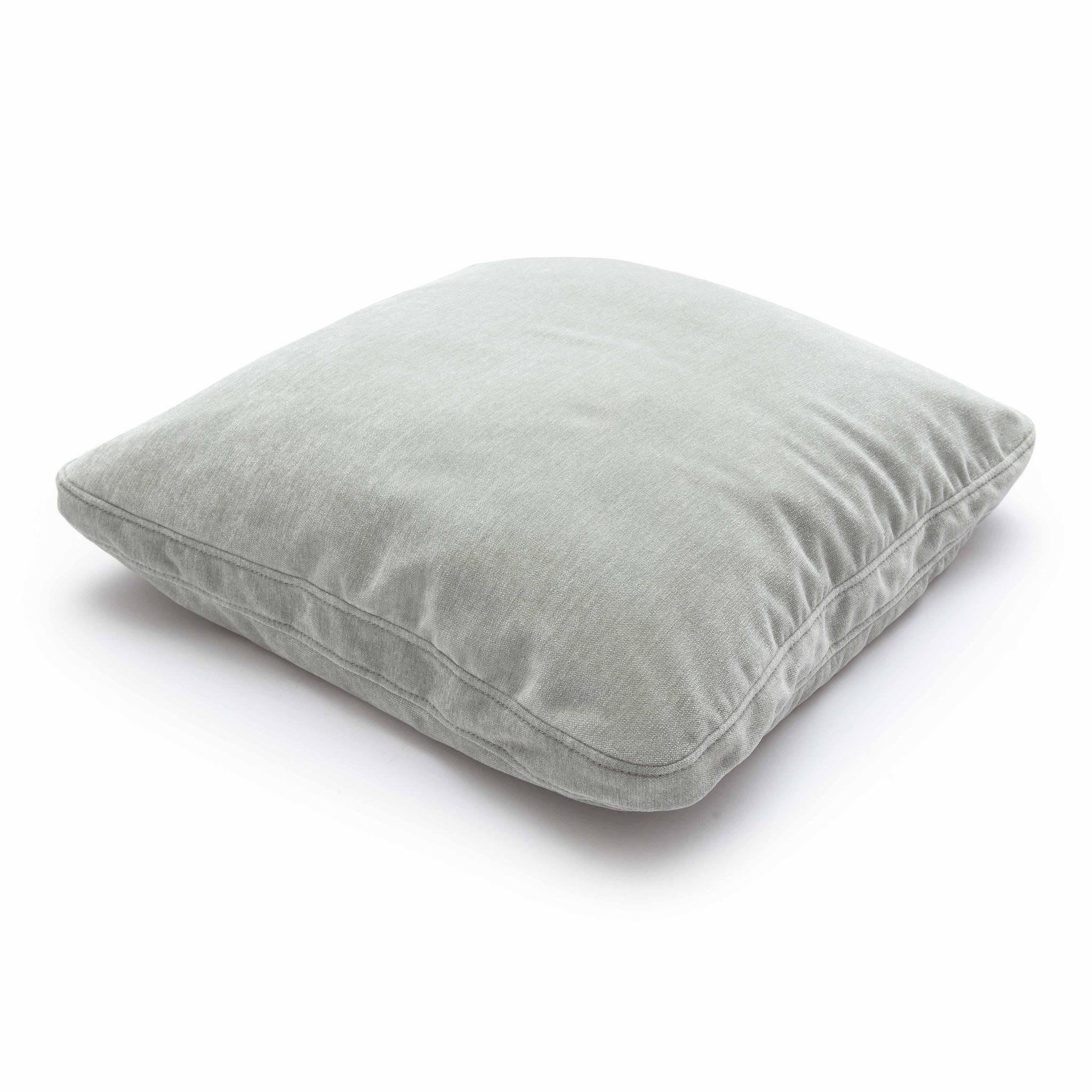 Tipsy Mint Green Upcycled Chenille 20 x 20 inch Square Floppy Pillow - Image 4