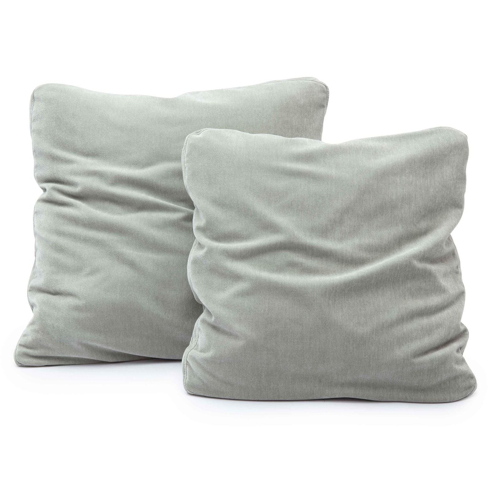 Tipsy Mint Green Upcycled Chenille 24 x 24 inch Square Floppy Pillow - Image 4