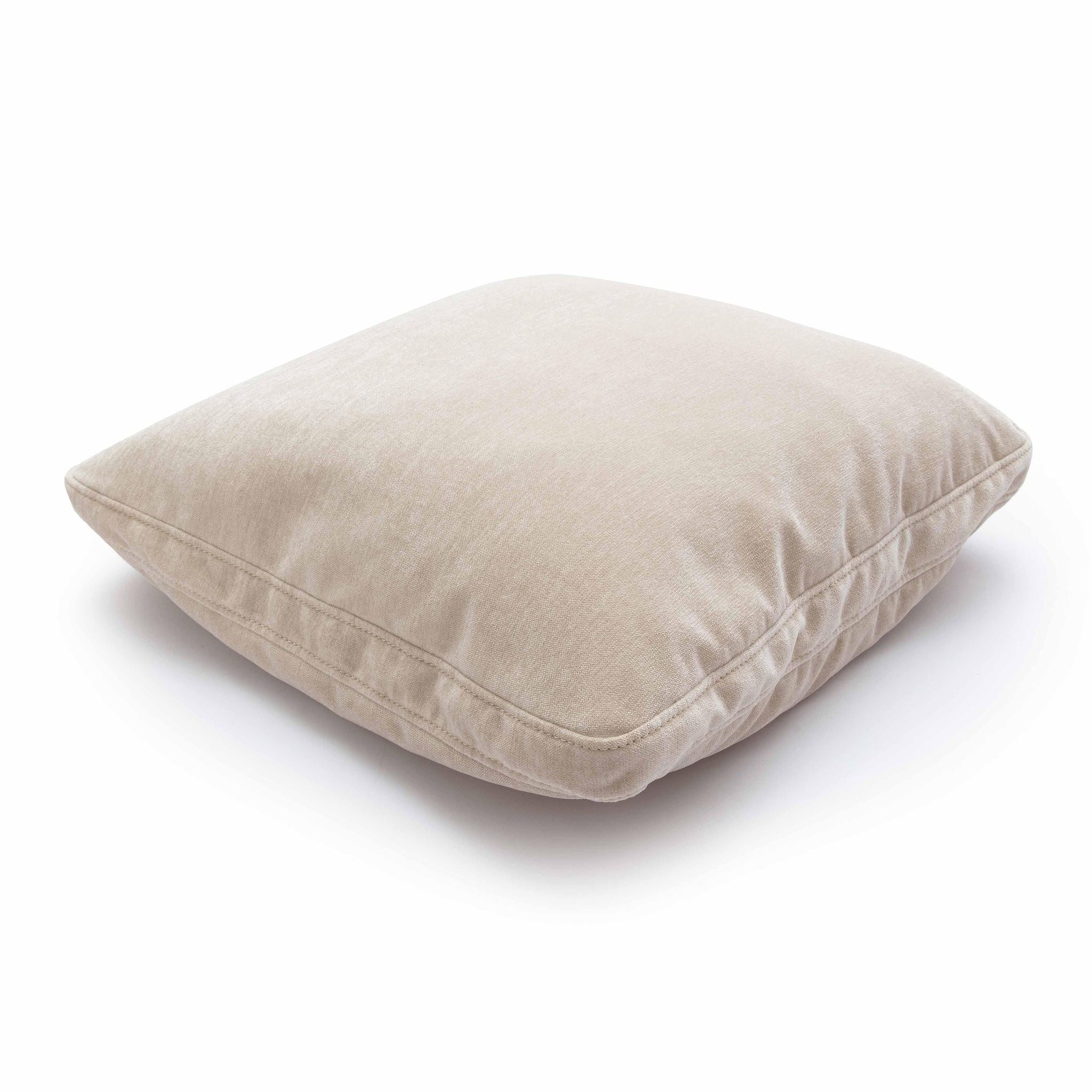 Tipsy Taupe Upcycled Chenille 20 x 20 inch Square Floppy Pillow - Image 3