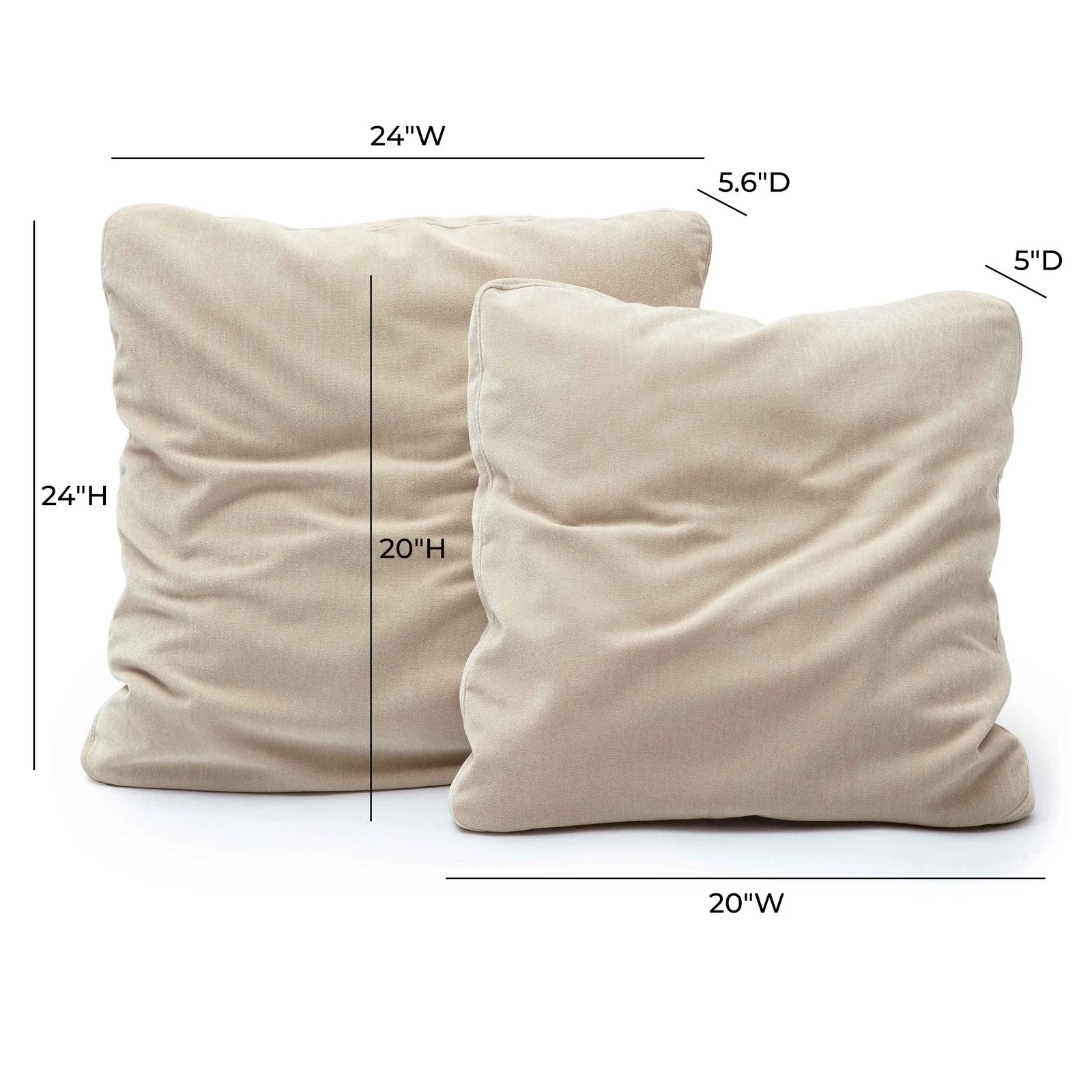 Tipsy Taupe Upcycled Chenille 20 x 20 inch Square Floppy Pillow - Image 5