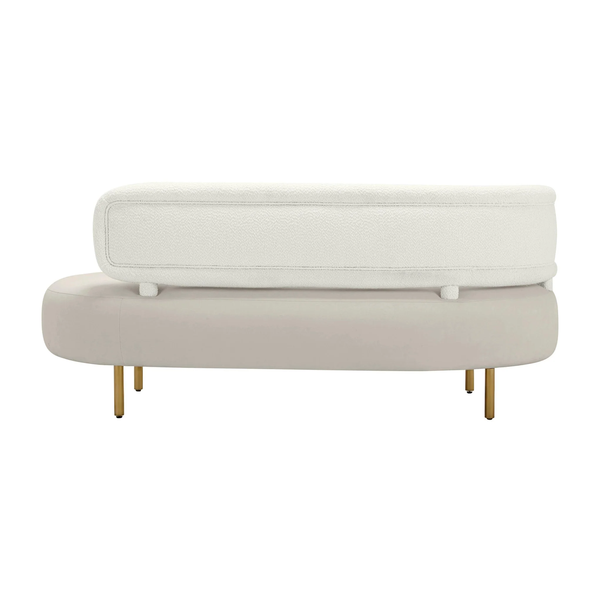 Tischa Cream Boucle & Grey Velvet Sofa - Image 4
