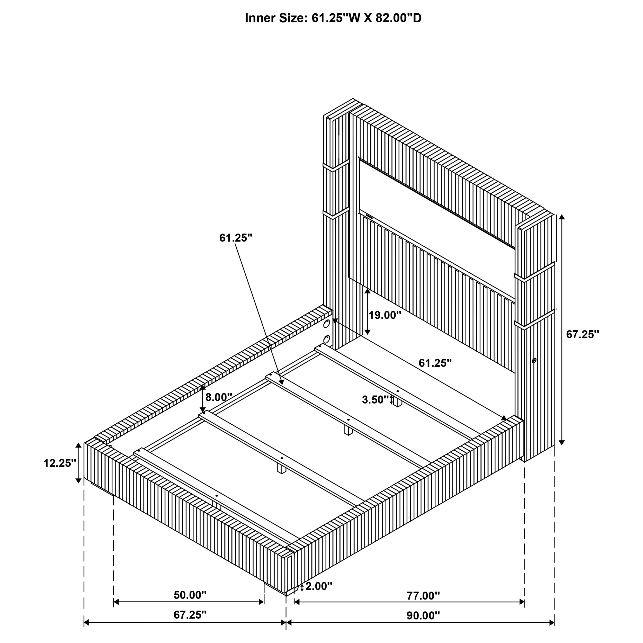 Tisdall Wingback Bed with Flame Visualizer - Image 52