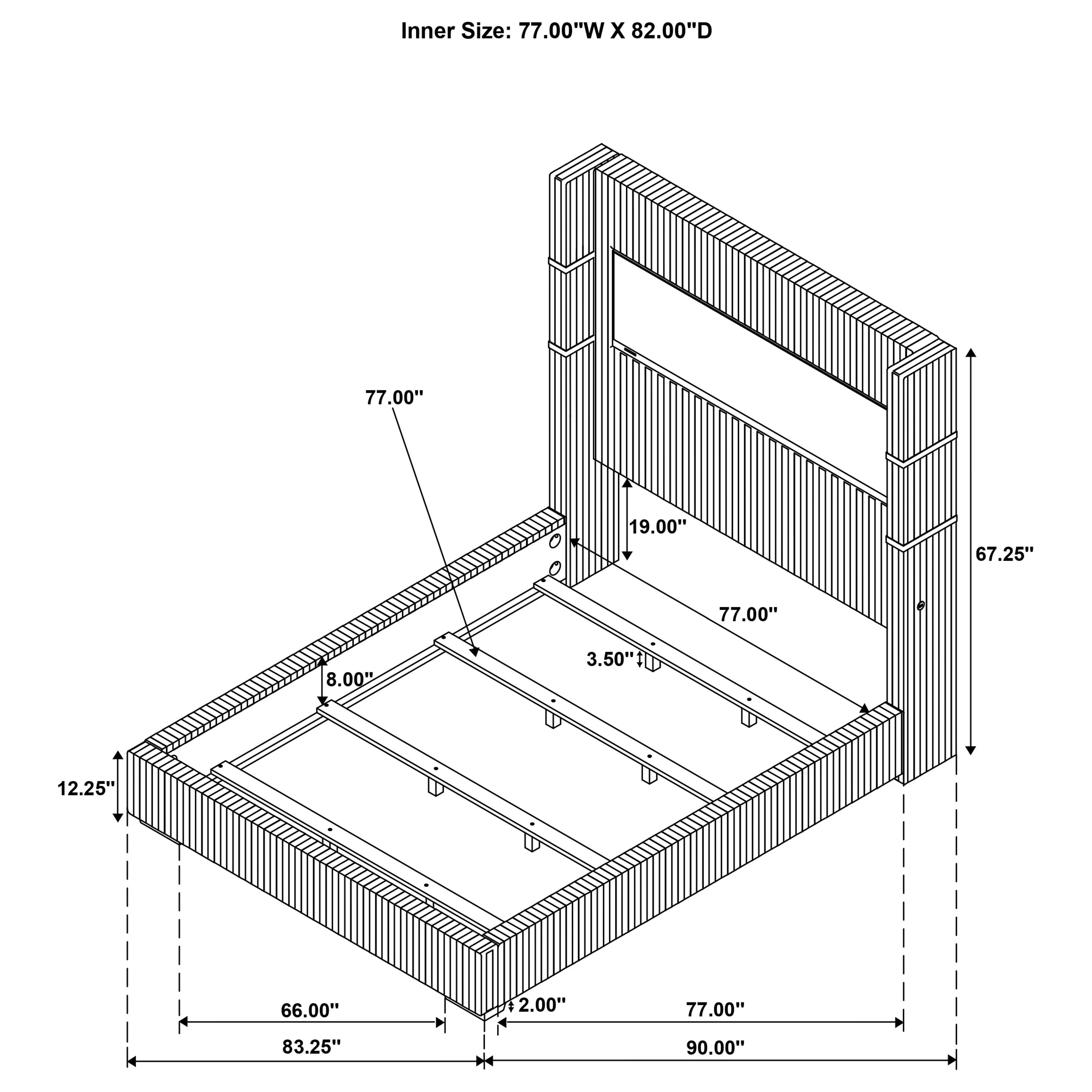 Tisdall Wingback Bed with Flame Visualizer - Image 60