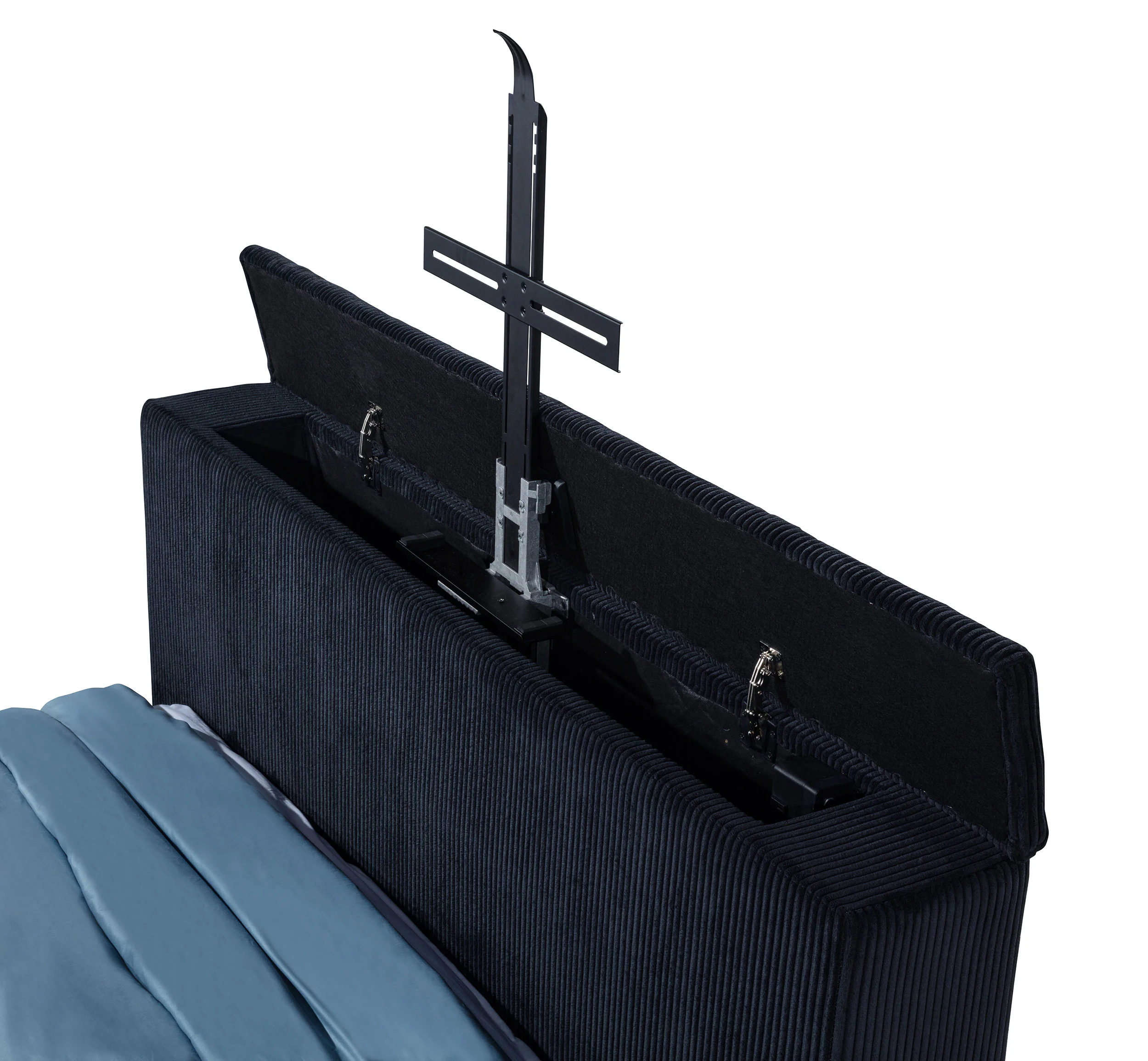 Tisdall Wingback TV Bed with Flame Visualizer - Image 11